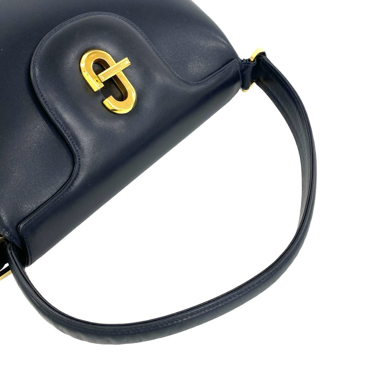 Gucci Navy Leather Handbag (Pre-Owned)