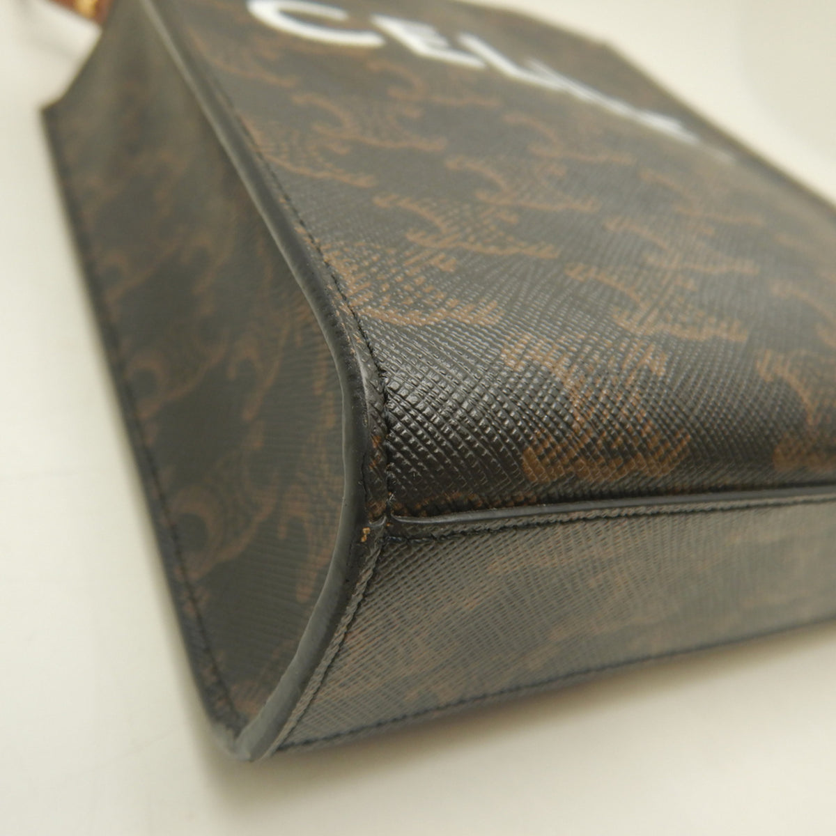 Celine Gold Coated Canvas Handbag (Pre-Owned)