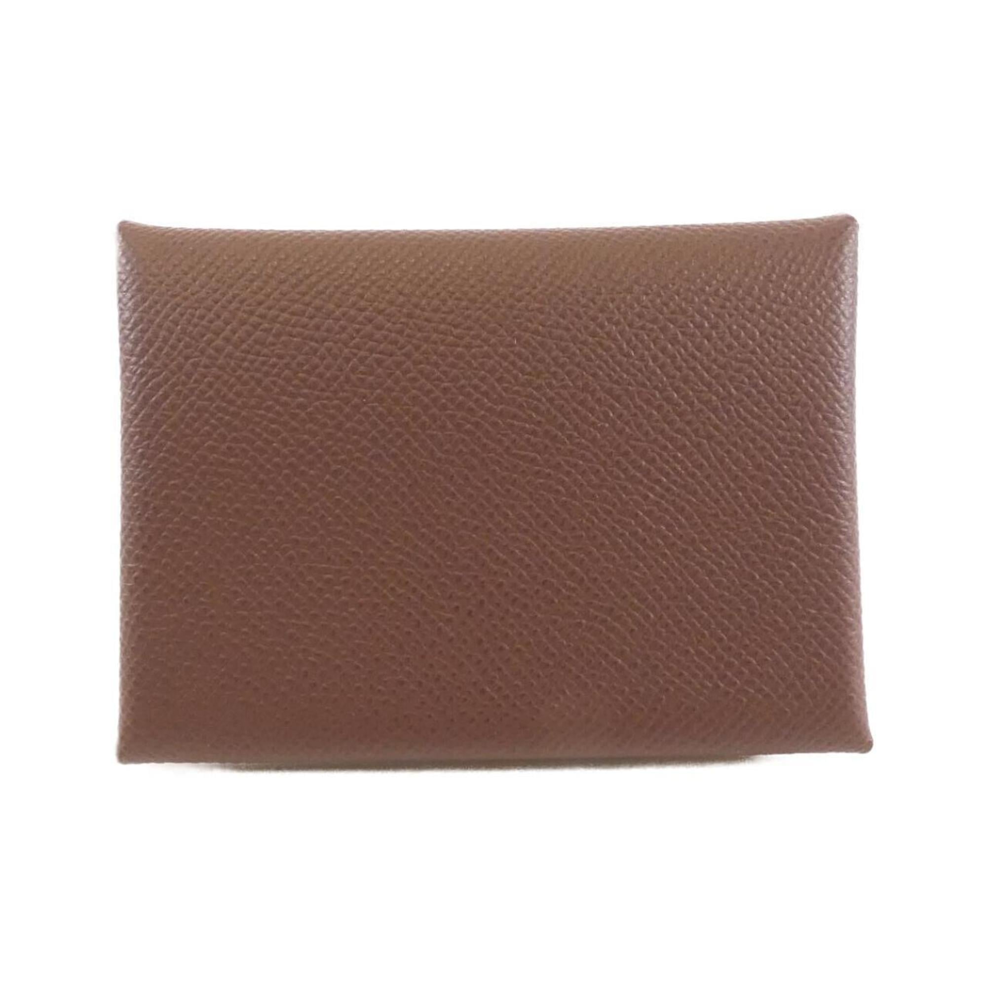 Hermes Brown Epsom Leather Coin Purse/Coin Case (Pre-Owned)
