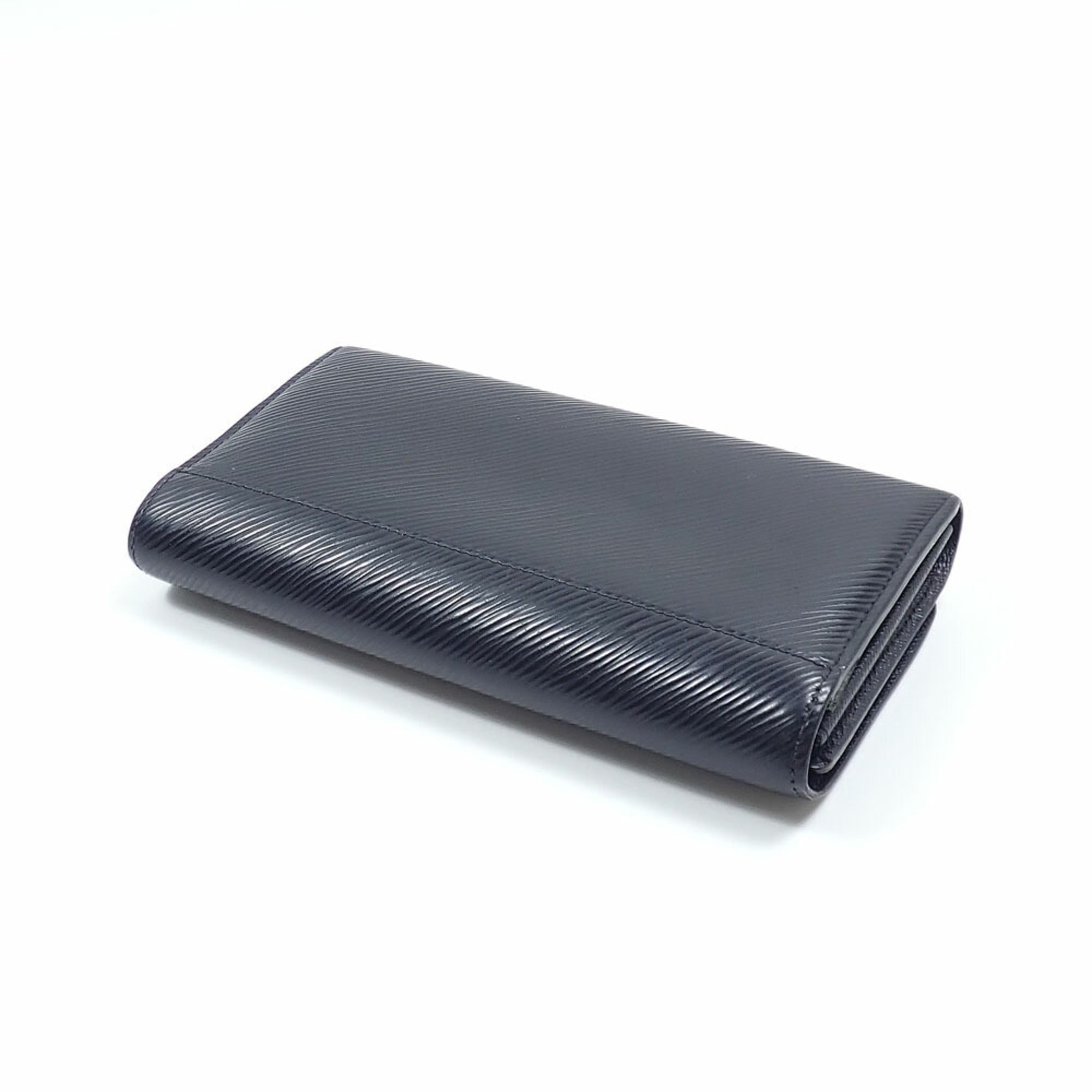 Louis Vuitton Epi Noir Epi Leather Long Wallet (Bi-Fold) (Pre-Owned)