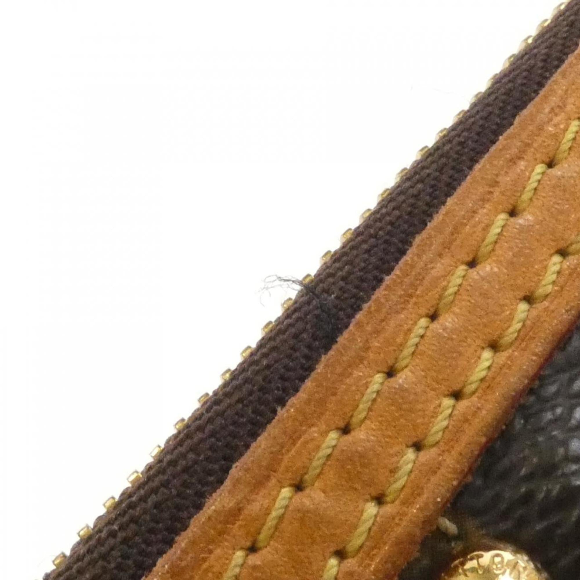 Louis Vuitton Marron Coated Canvas Pochette Pouch (Pre-Owned)