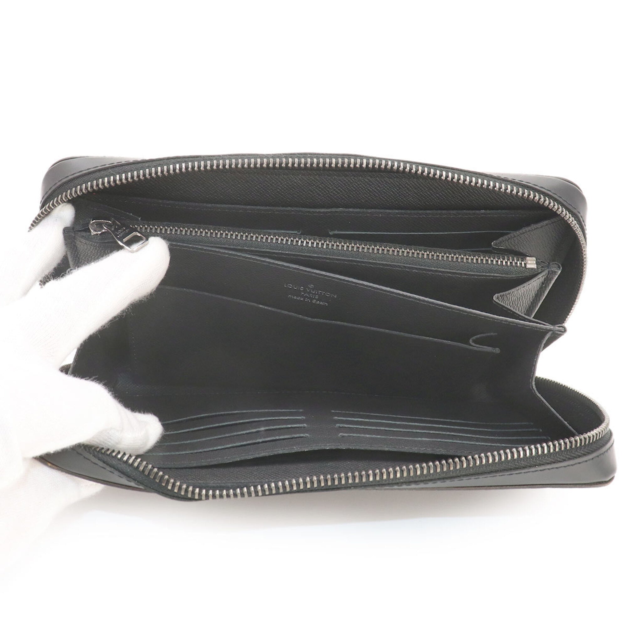 Louis Vuitton Monogram Eclipse Monogram Eclipse Canvas Long Wallet (Bi-Fold) (Pre-Owned)