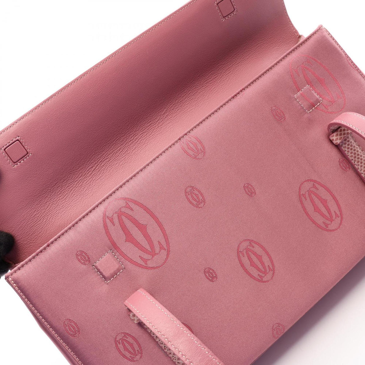 Cartier Pink Nylon Leather Handbag (Pre-Owned)