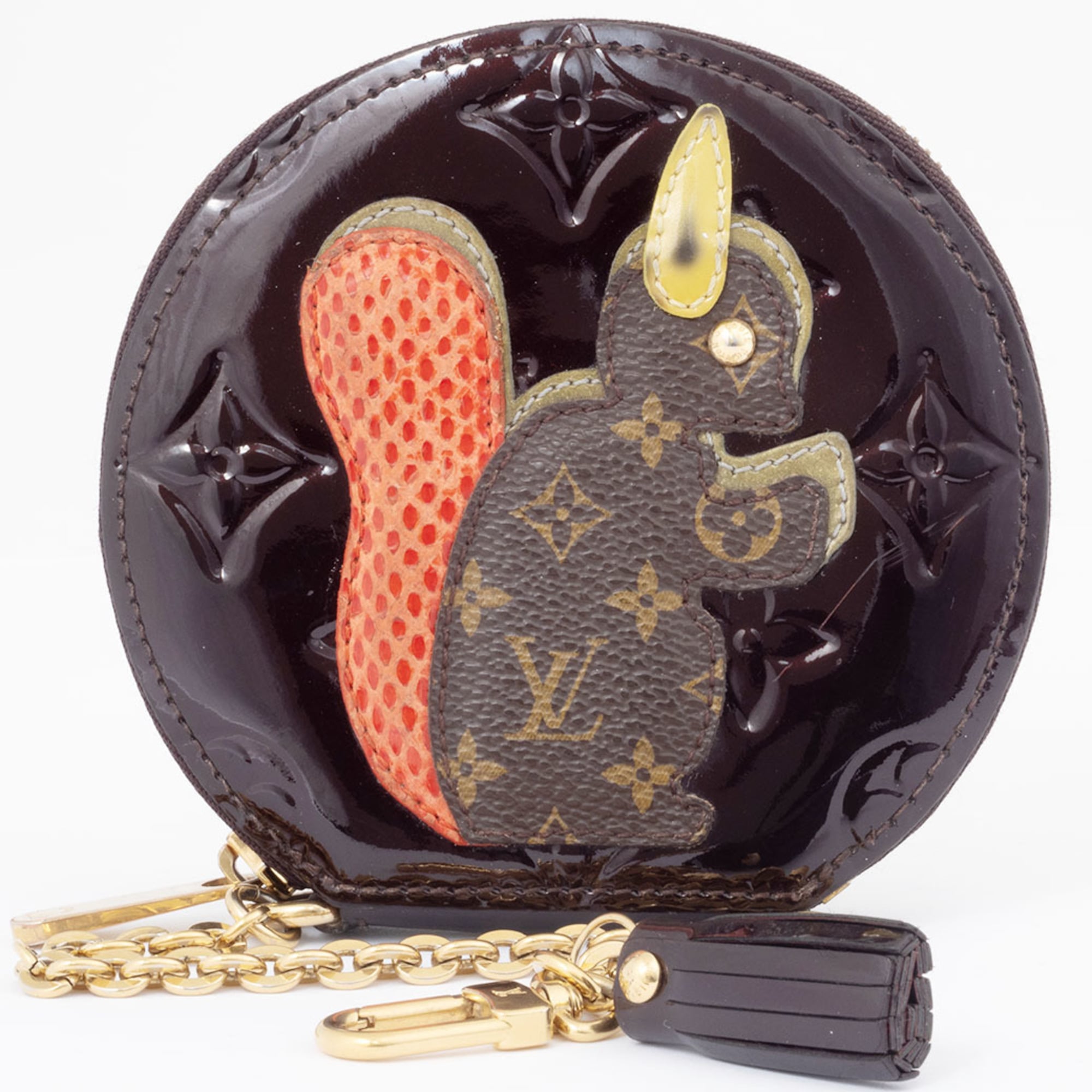 Louis Vuitton Monogram Vernis Amarante Monogram Vernis Coin Purse/Coin Case (Pre-Owned)