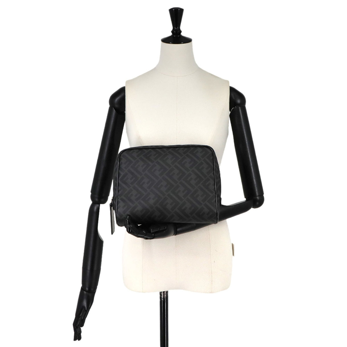 Fendi Gray Zucca Clutch Bag Handbag Pouch (Pre-Owned)