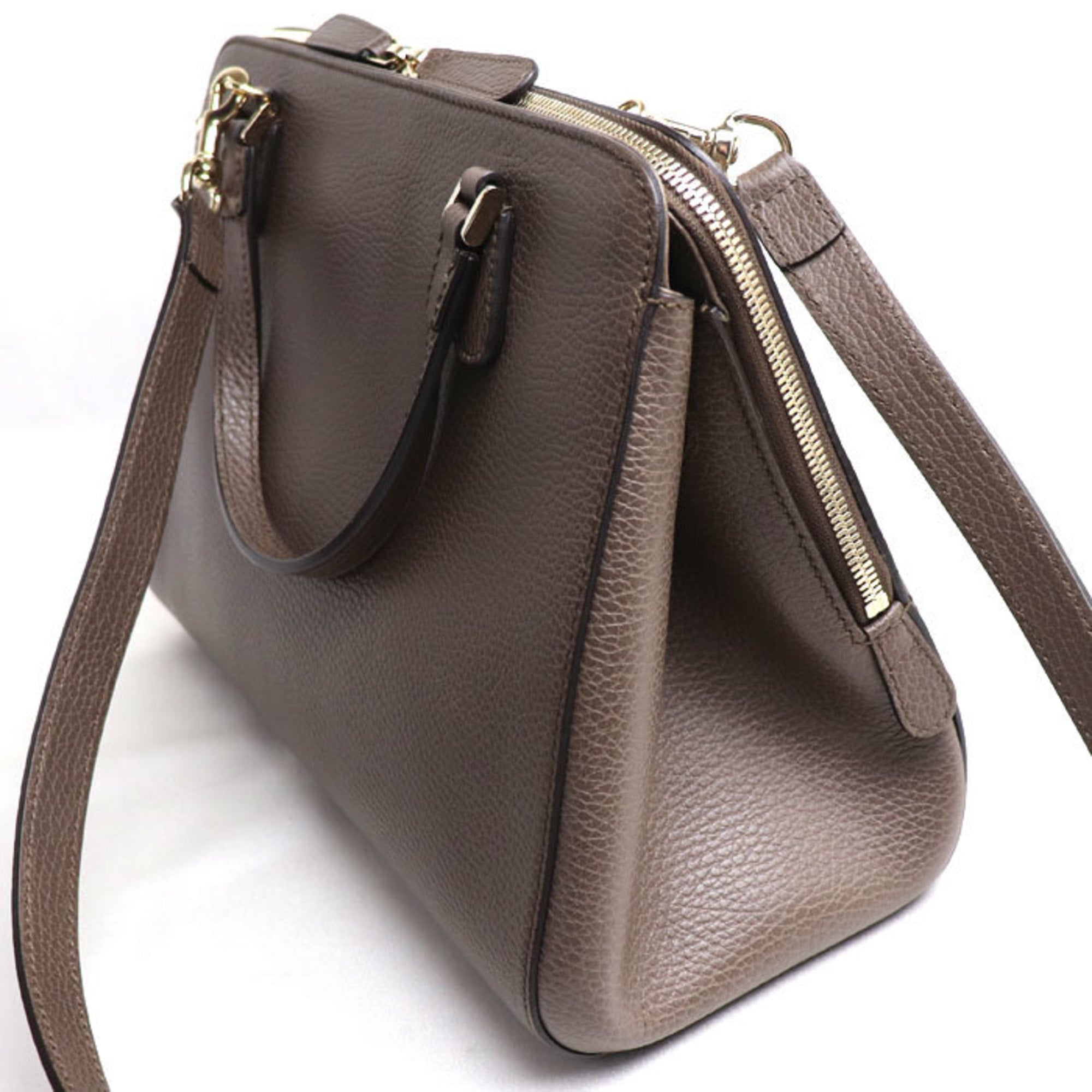 Gucci Dark Brown Leather Shoulder Bag (Pre-Owned)
