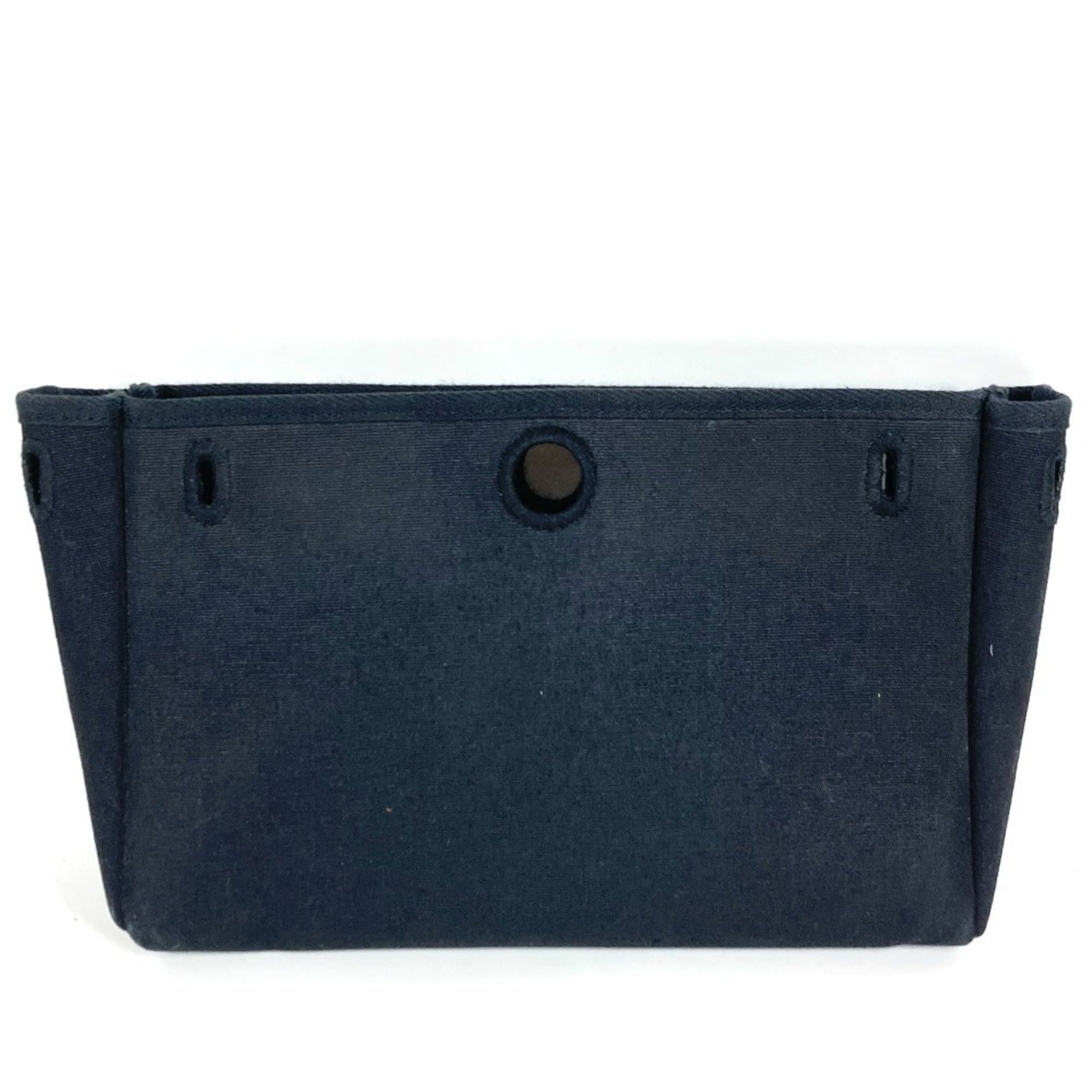 Hermes Black Canvas Clutch Bag Shoulder Bag (Pre-Owned)