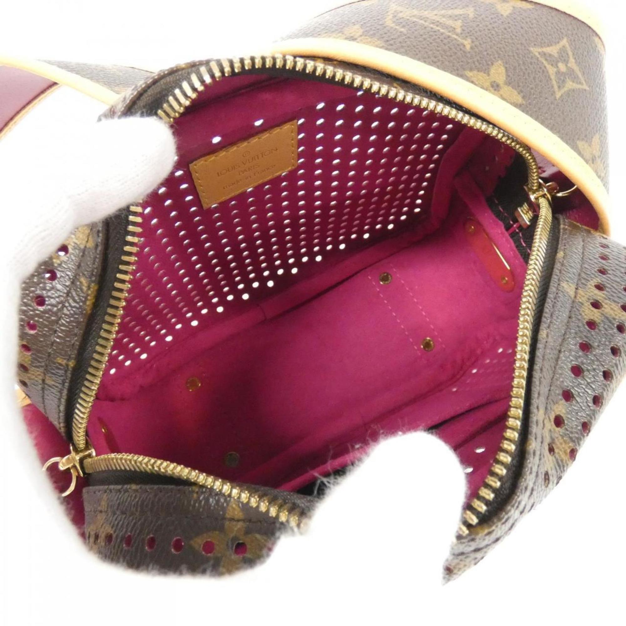 Louis Vuitton Monogram Perfo Fuchsia Marron Coated Canvas Shoulder Bag (Pre-Owned)