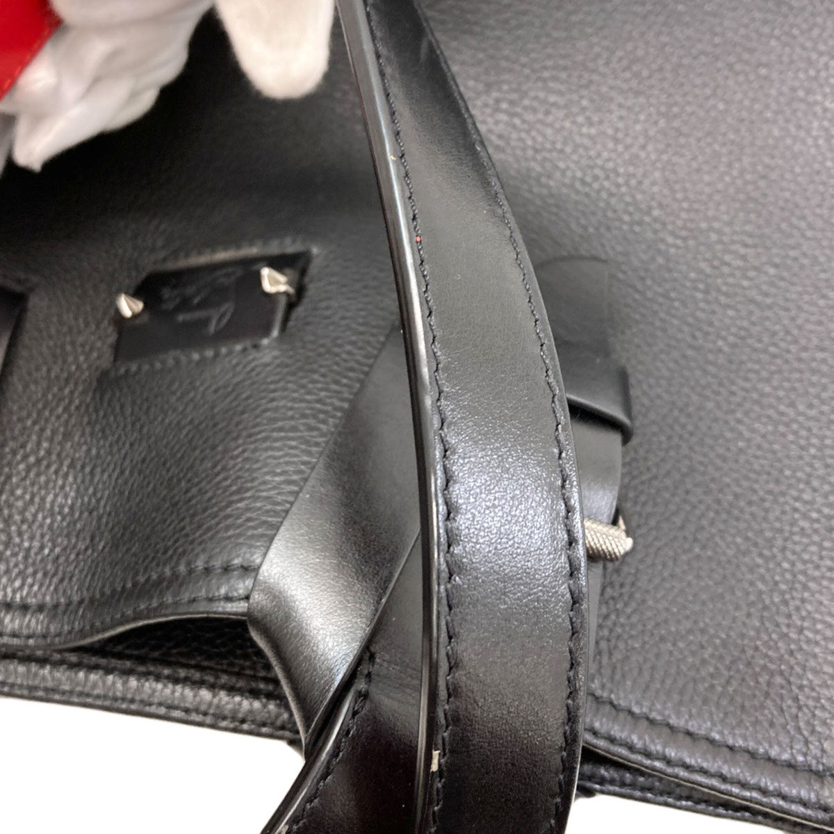 Christian Louboutin Black Leather Tote Bag (Pre-Owned)