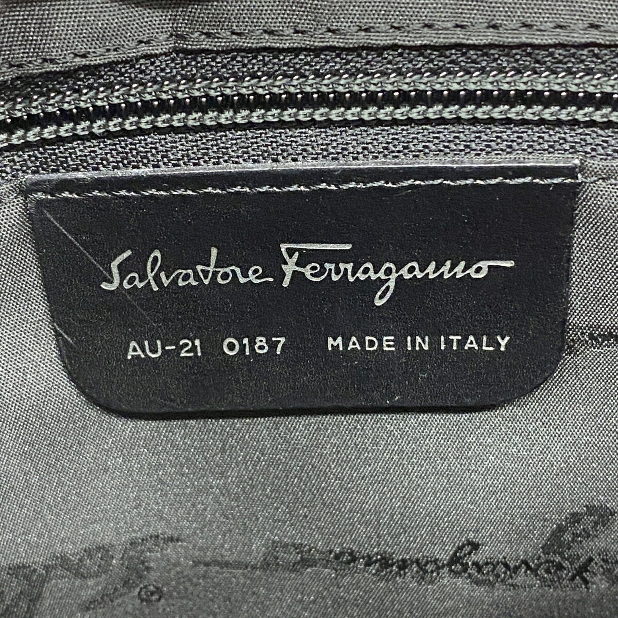 Salvatore Ferragamo Orange Nylon Handbag (Pre-Owned)
