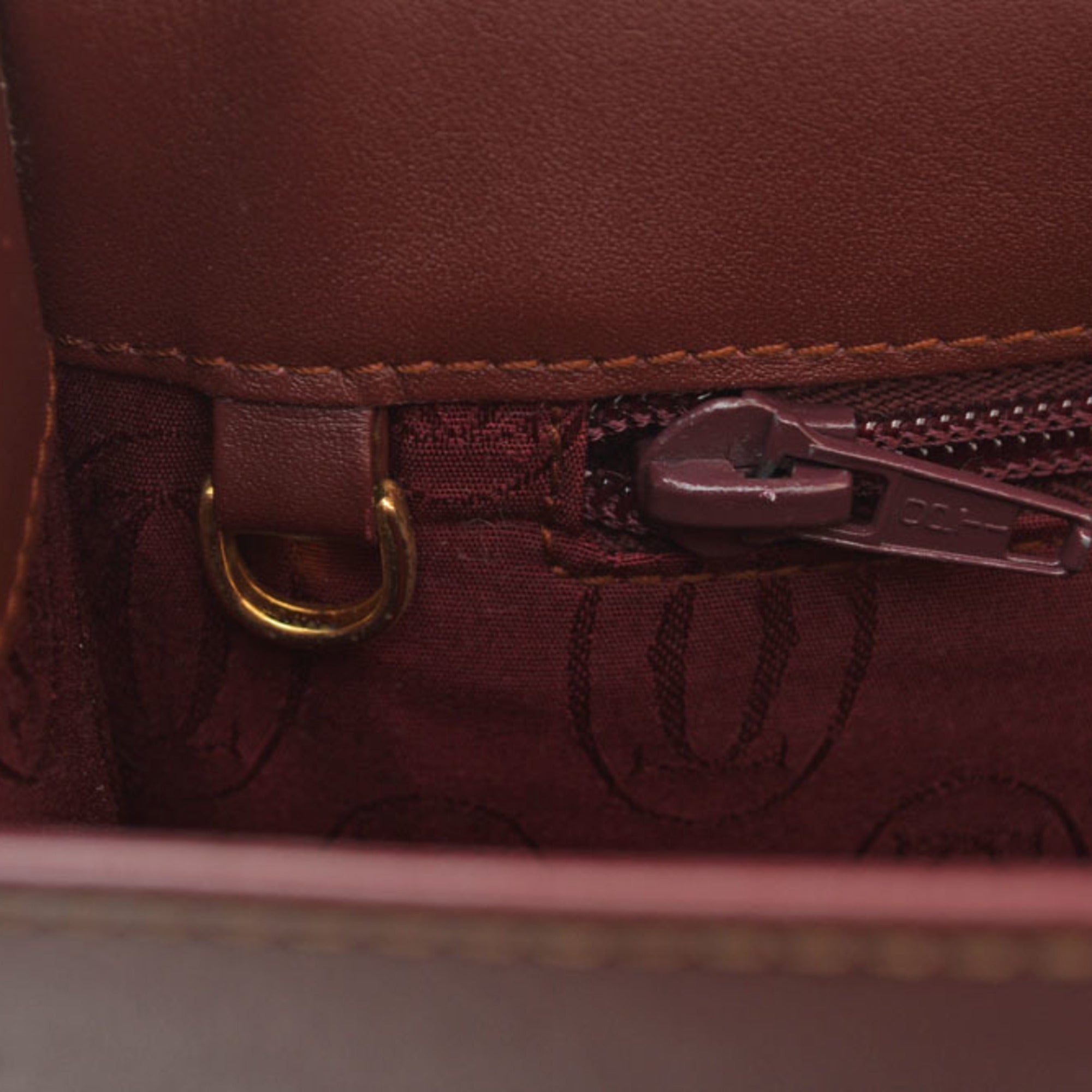 Cartier Bordeaux Leather Clutch Bag (Pre-Owned)