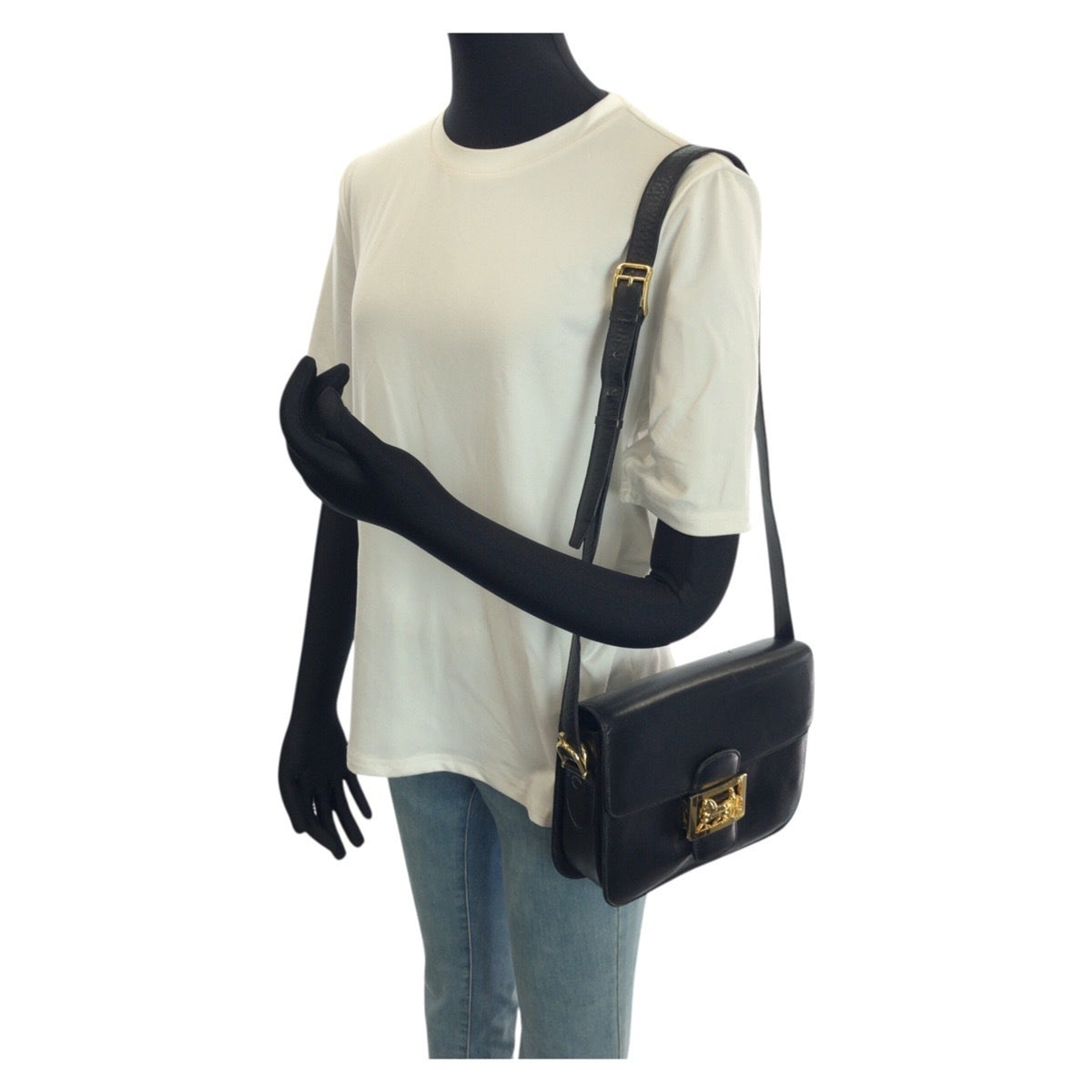 Celine Black Leather Shoulder Bag (Pre-Owned)