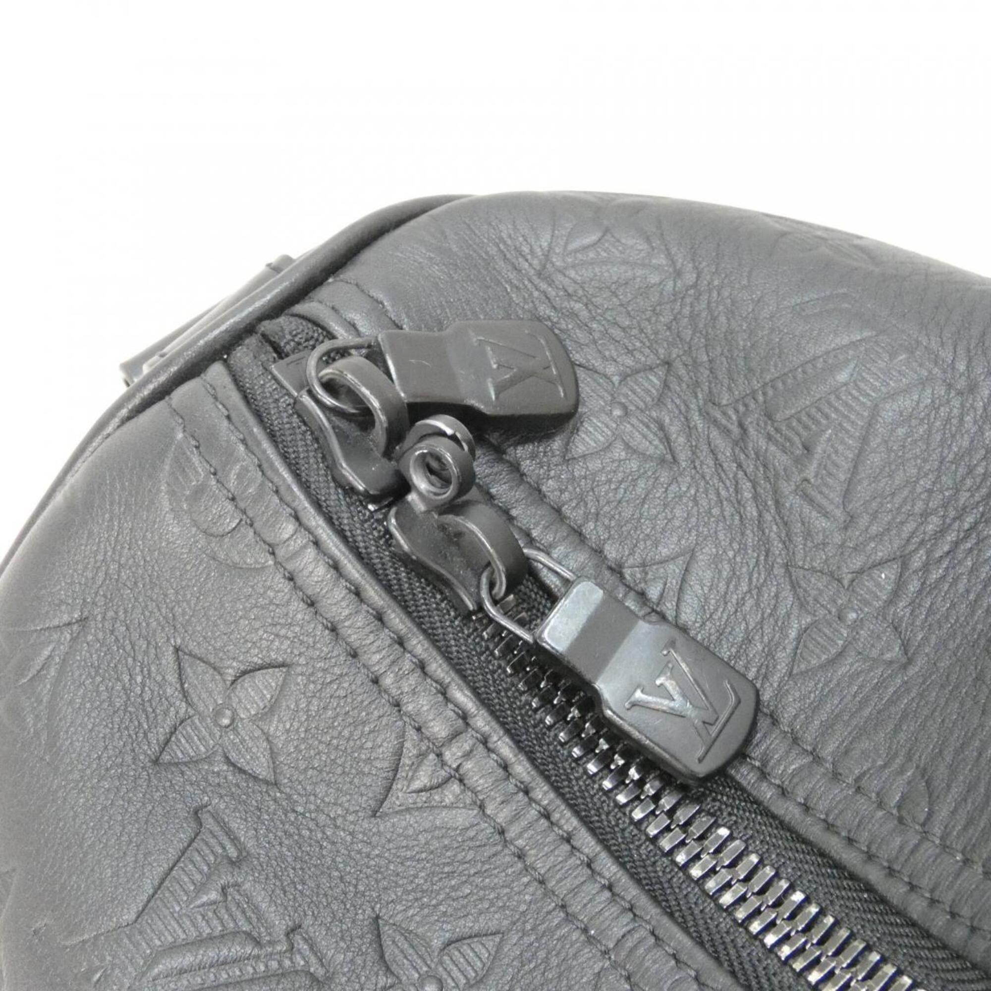 Louis Vuitton Black Leather Boston Bag (Pre-Owned)
