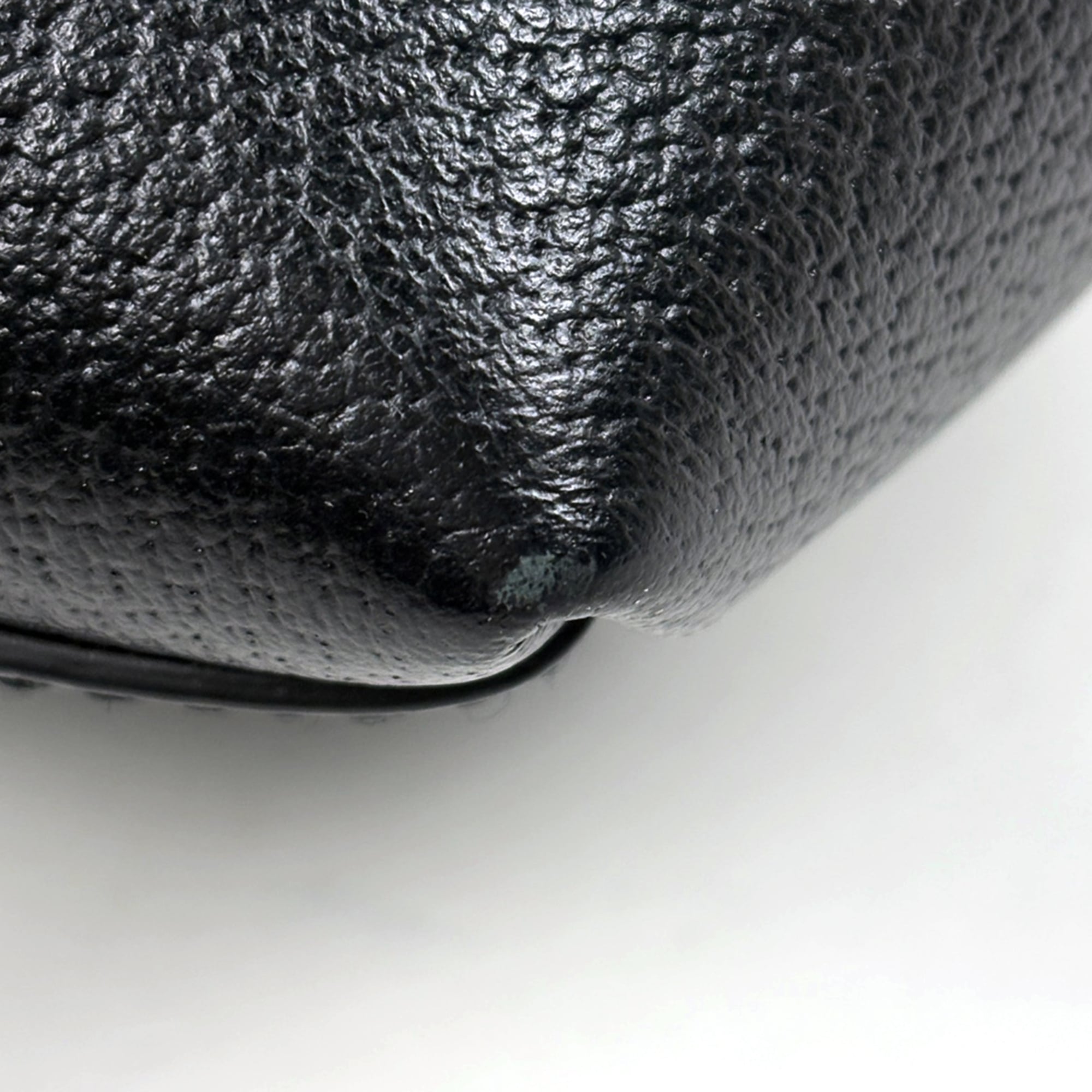 Gucci Black Denim Leather Shoulder Bag Tote Bag (Pre-Owned)