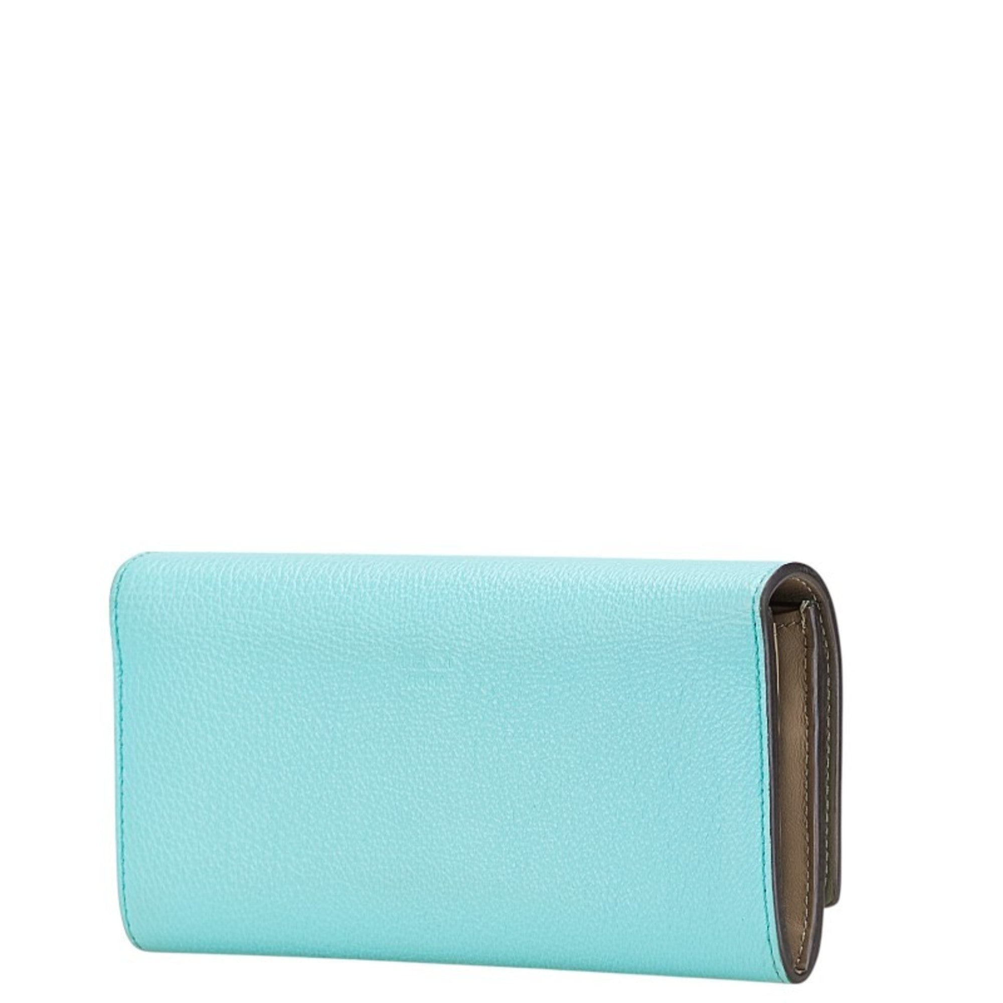 Fendi Light Blue Leather Coin Purse/Coin Case (Pre-Owned)