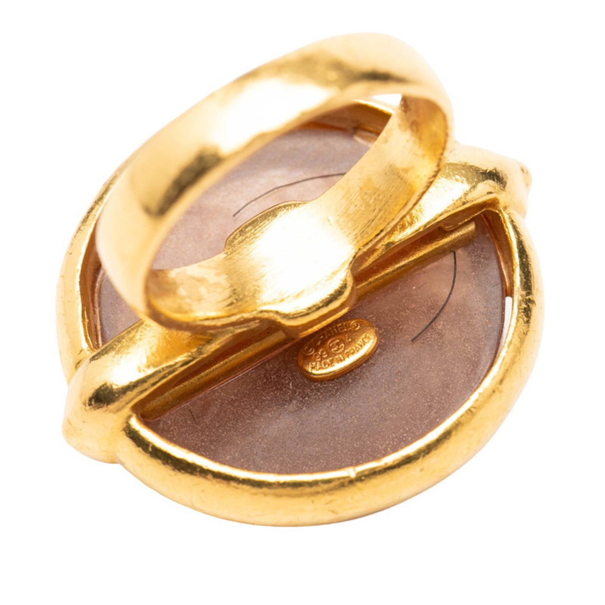 Chanel Gold Brown Band Ring (Pre-Owned)