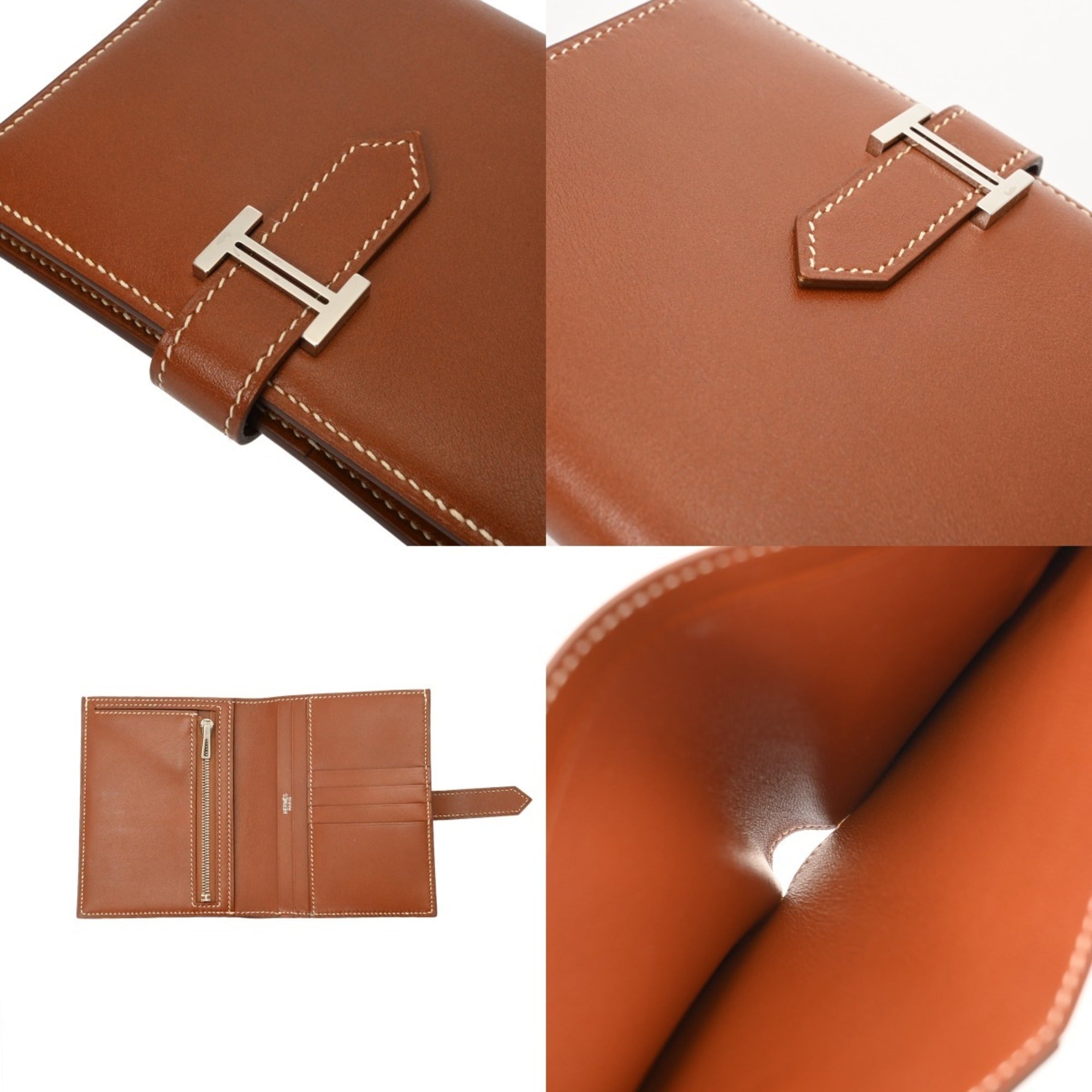 Hermes Fauve Leather Wallet (Bi-Fold) (Pre-Owned)