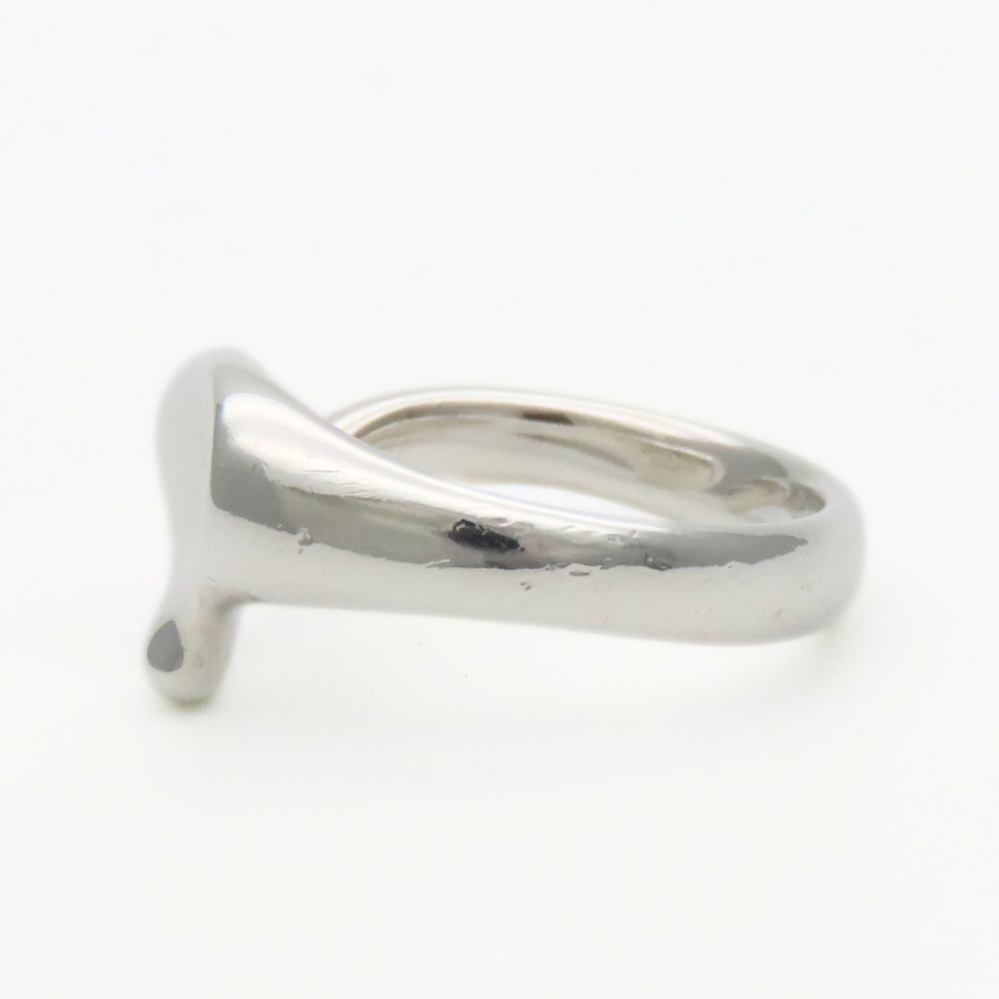 Tiffany Heart Silver Silver 925 Band Ring (Pre-Owned)
