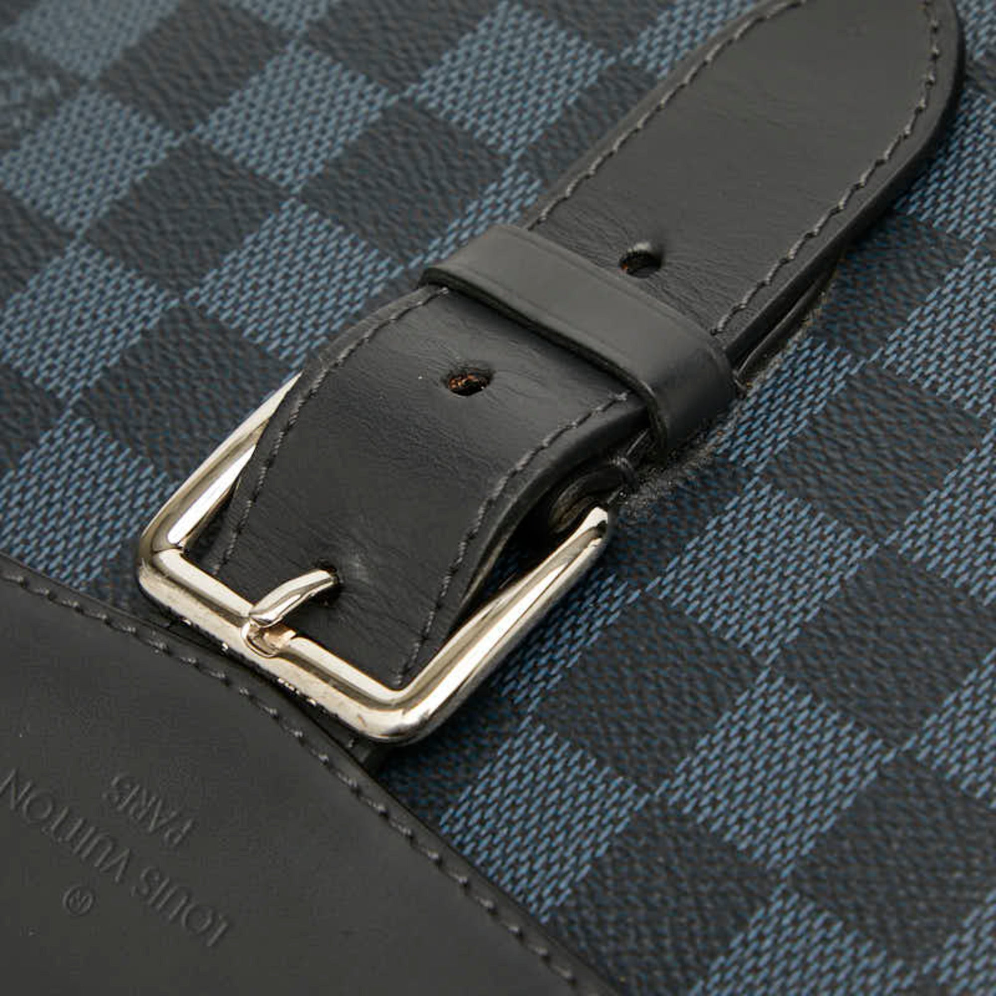 Louis Vuitton Damier Cobalt Black Navy Pvc Leather Backpack (Pre-Owned)