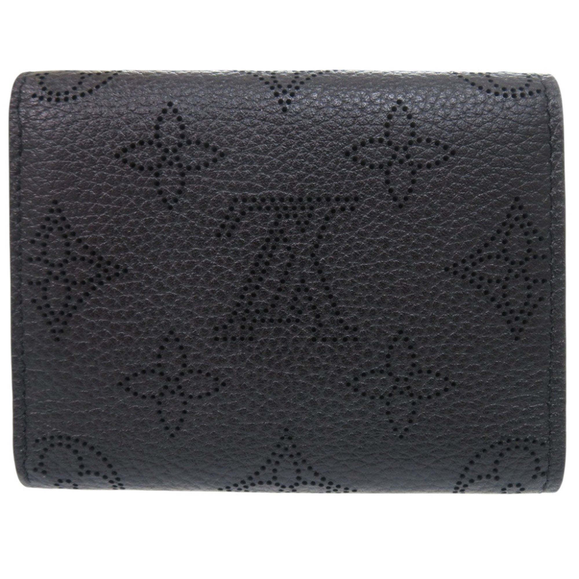 Louis Vuitton Black Noir Mahina Leather Wallet (Tri-Fold) (Pre-Owned)