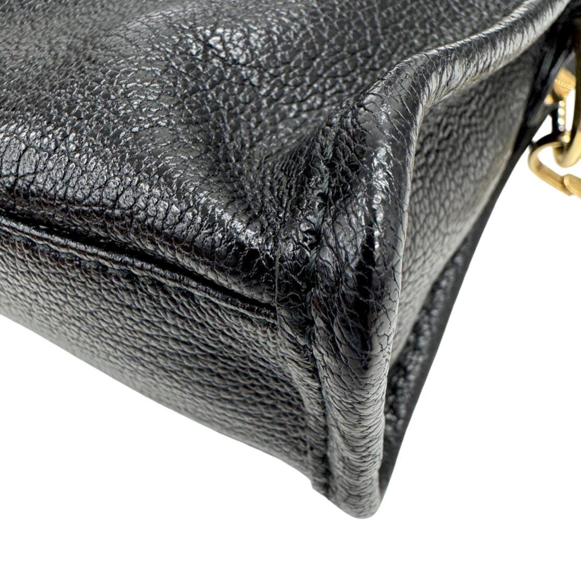 Balenciaga Black Leather Handbag Shoulder Bag (Pre-Owned)