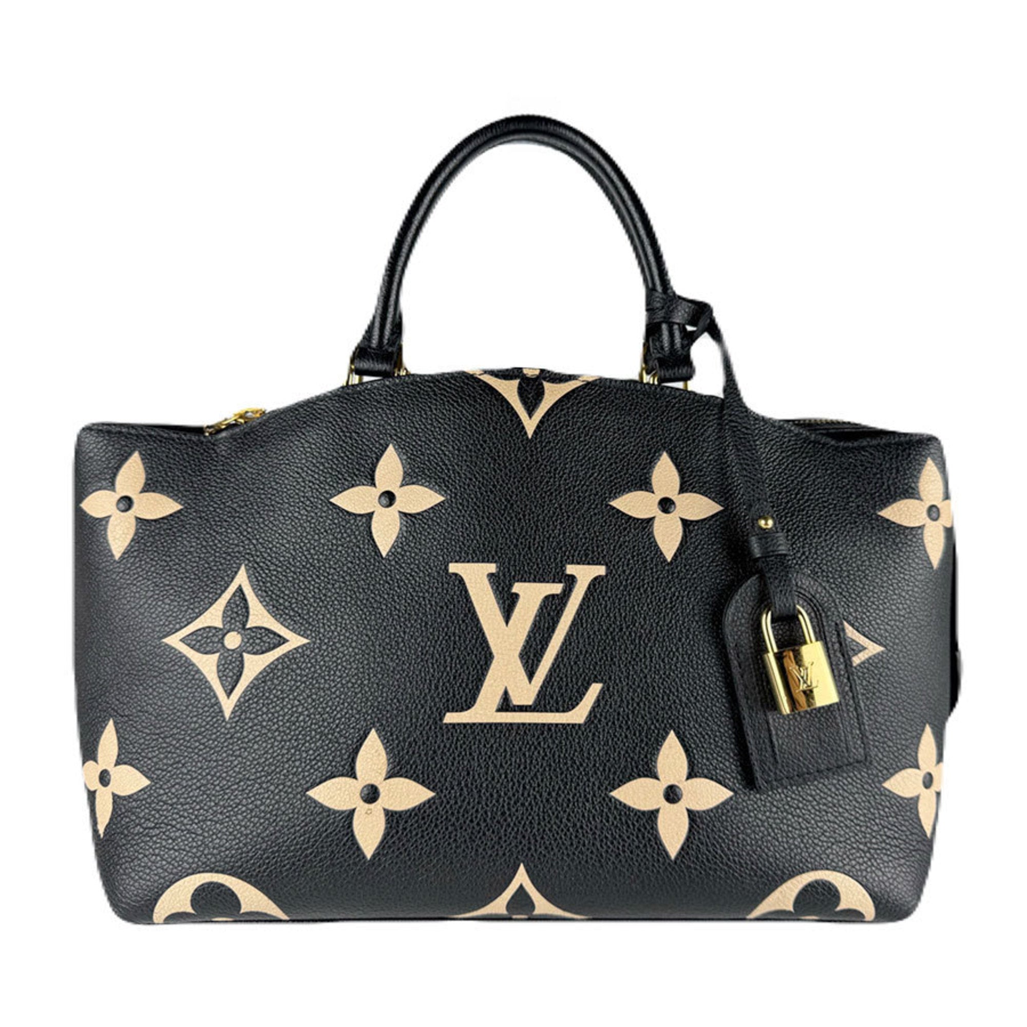 Louis Vuitton Beige Black Monogram Empreinte Handbag Shoulder Bag (Pre-Owned)