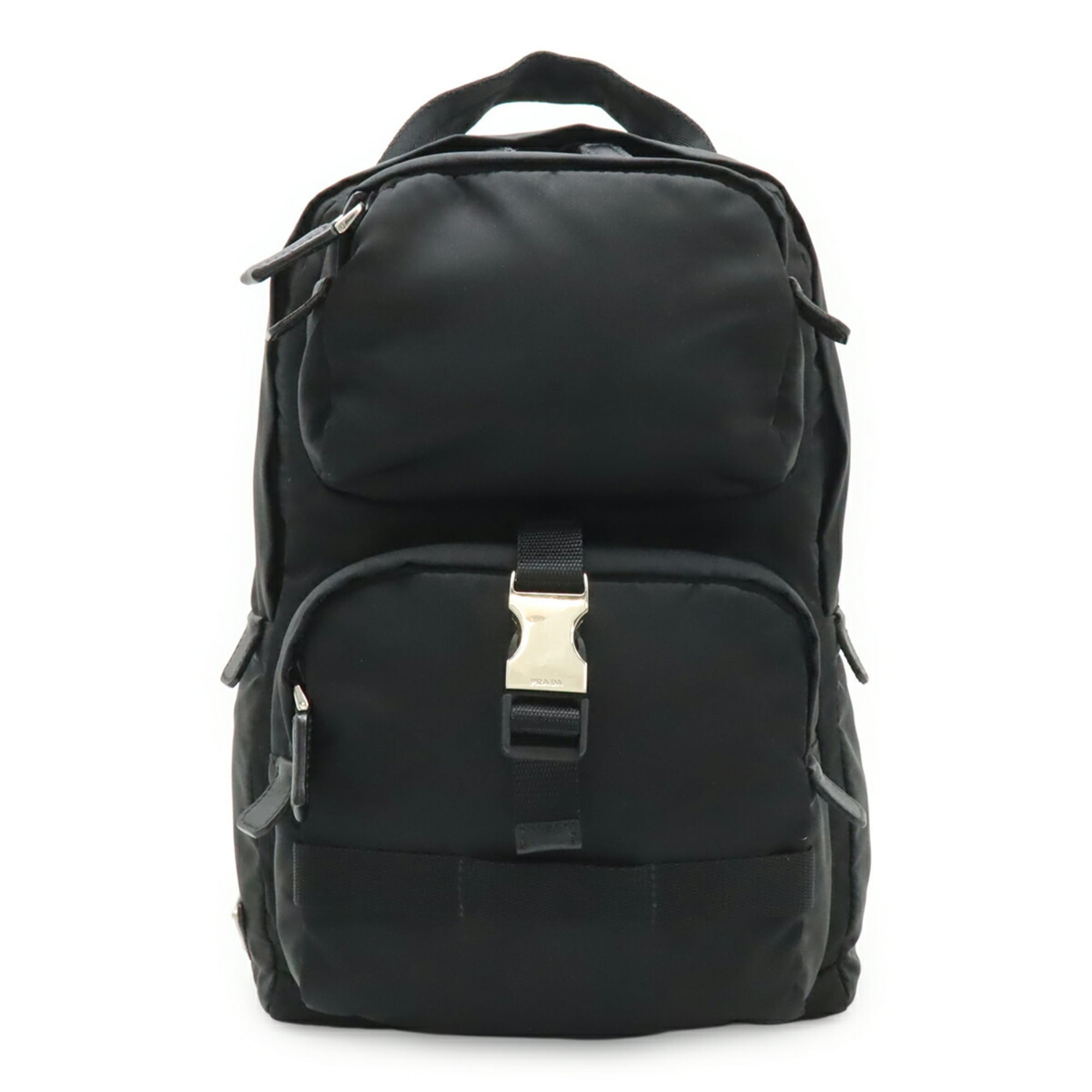 Prada Black Nero Nylon Leather Shoulder Bag Sling Bag (Pre-Owned)