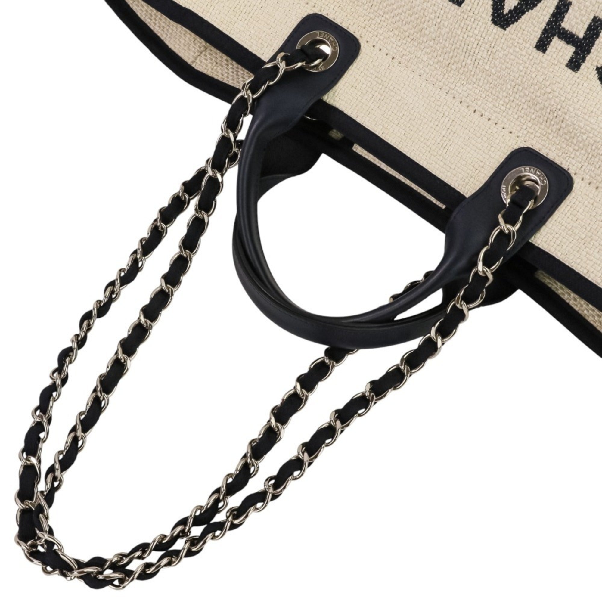 Chanel Navy White Tote Bag (Pre-Owned)