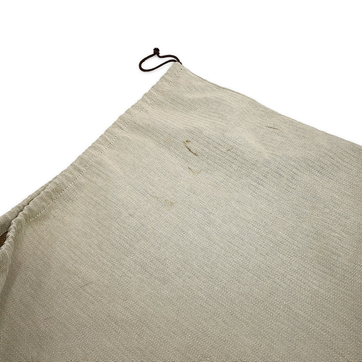 Hermes Kara Etoupe Gray Toile Chevron Swift Leather Handbag Pouch (Pre-Owned)