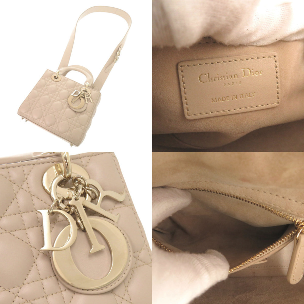 Christian Dior Beige Leather Handbag (Pre-Owned)