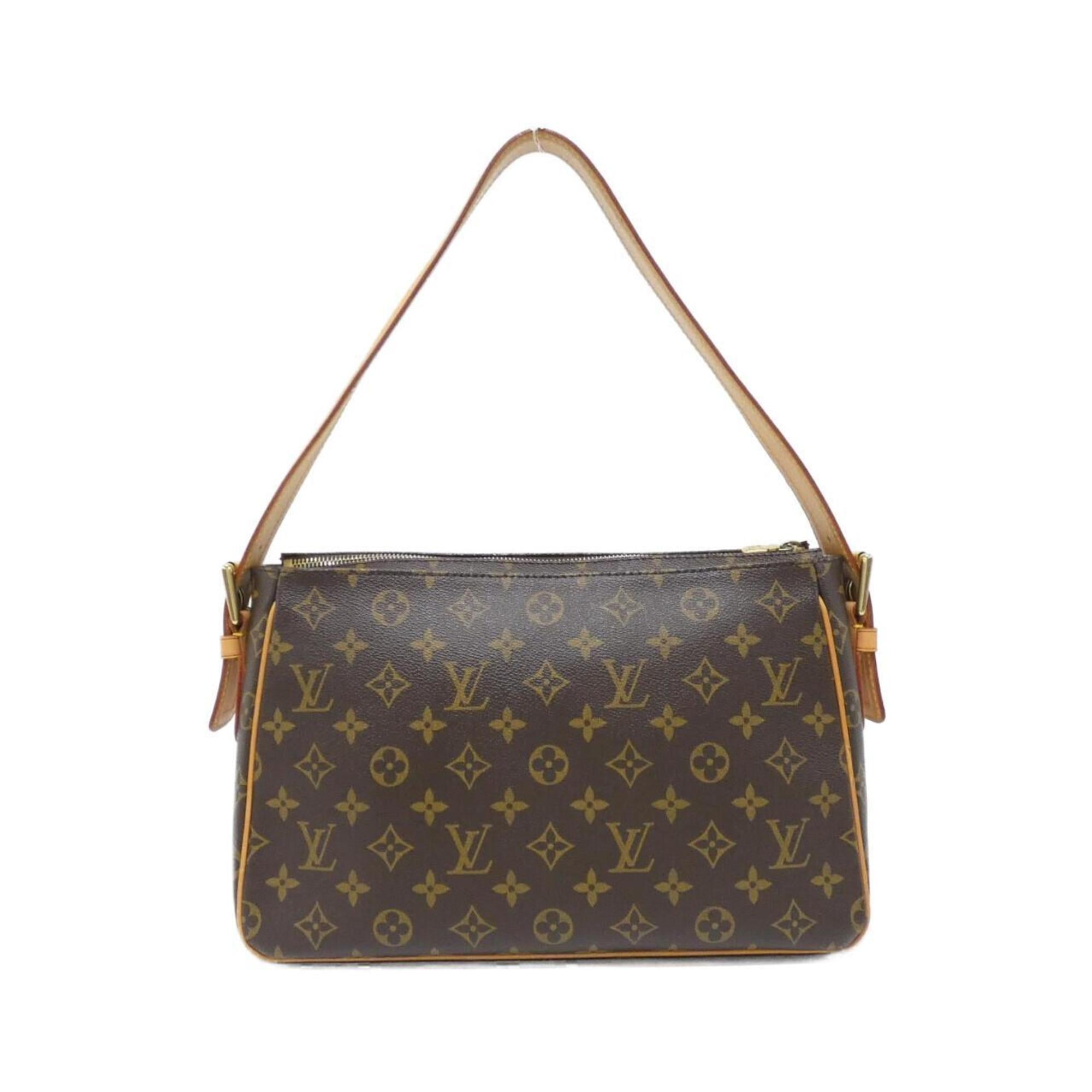Louis Vuitton Brown Coated Canvas Shoulder Bag (Pre-Owned)