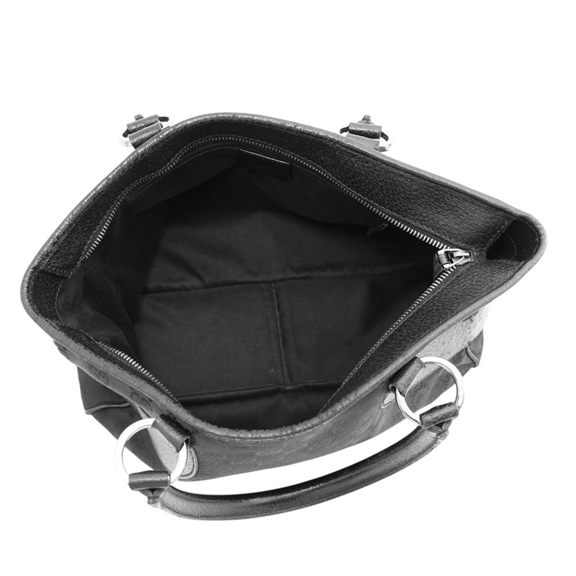 Gucci Black Gg Canvas Handbag Tote Bag (Pre-Owned)