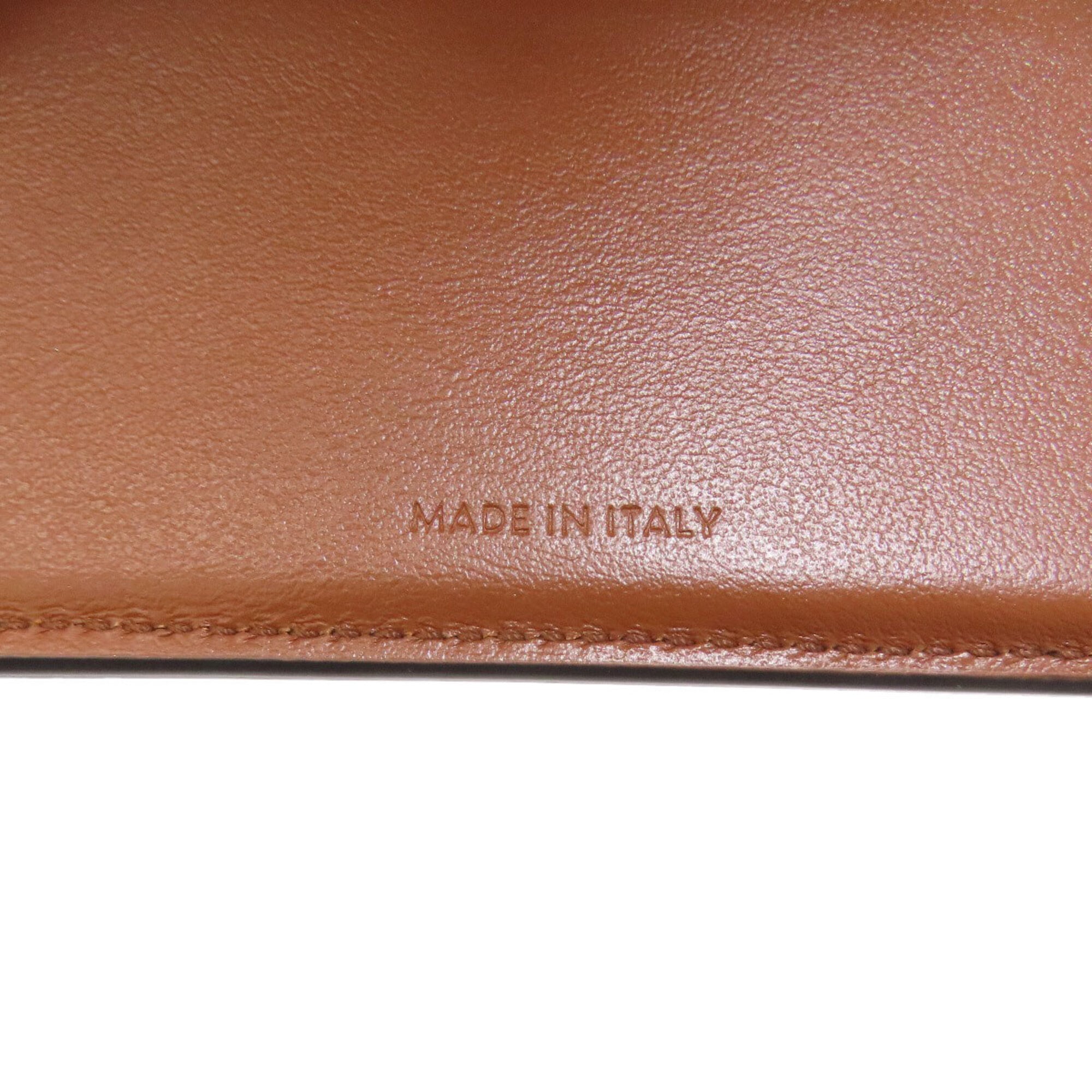 Celine Brown Canvas Leather Wallet (Tri-Fold) (Pre-Owned)