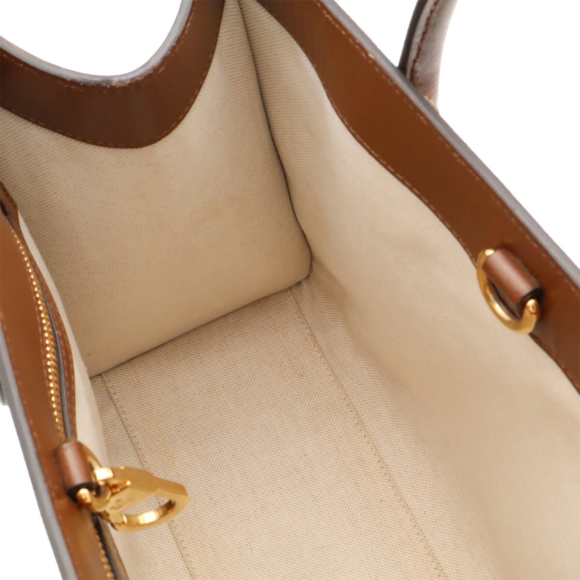 Gucci Brown Ivory Gg Supreme Handbag Shoulder Bag Tote Bag (Pre-Owned)