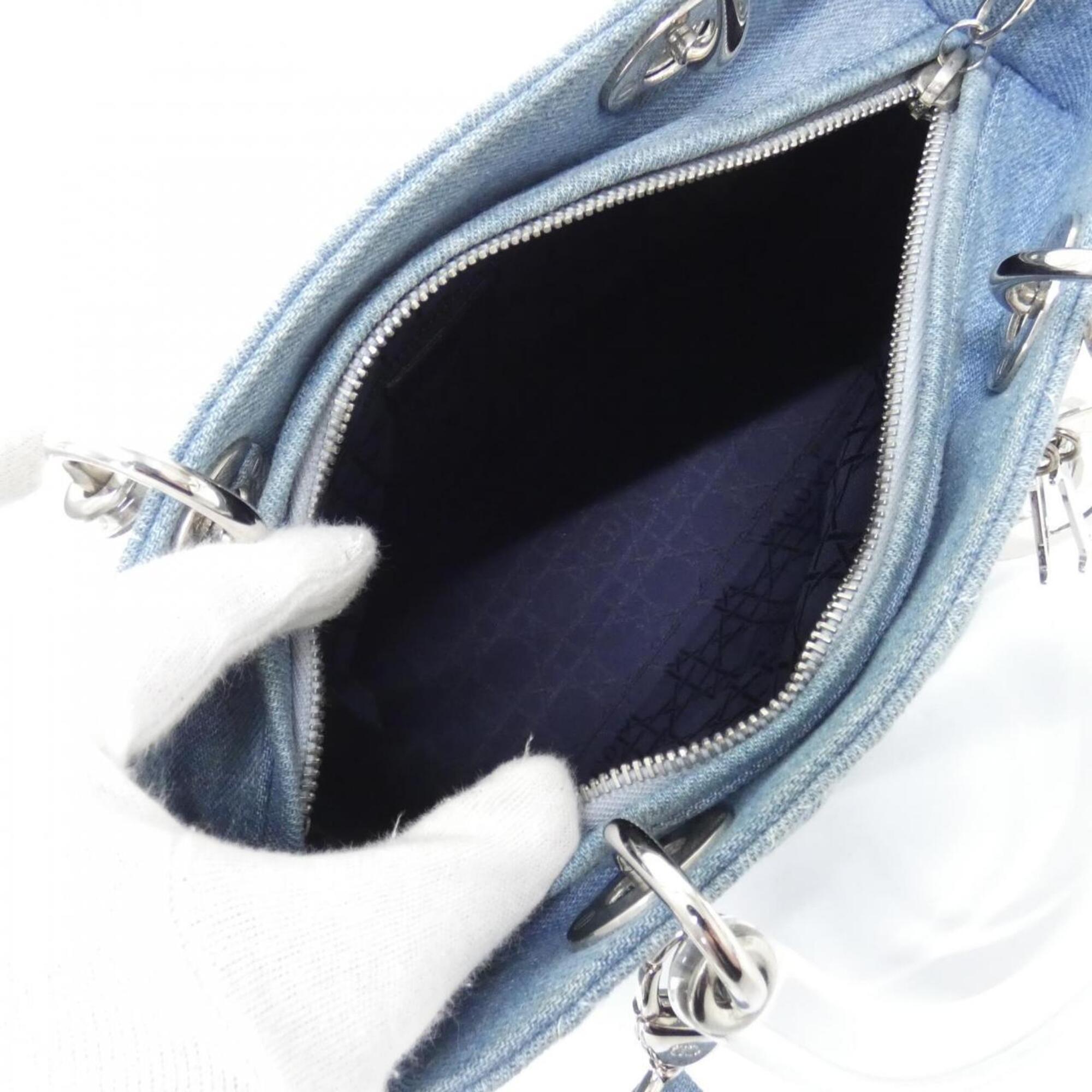 Christian Dior Light Blue Denim Handbag (Pre-Owned)