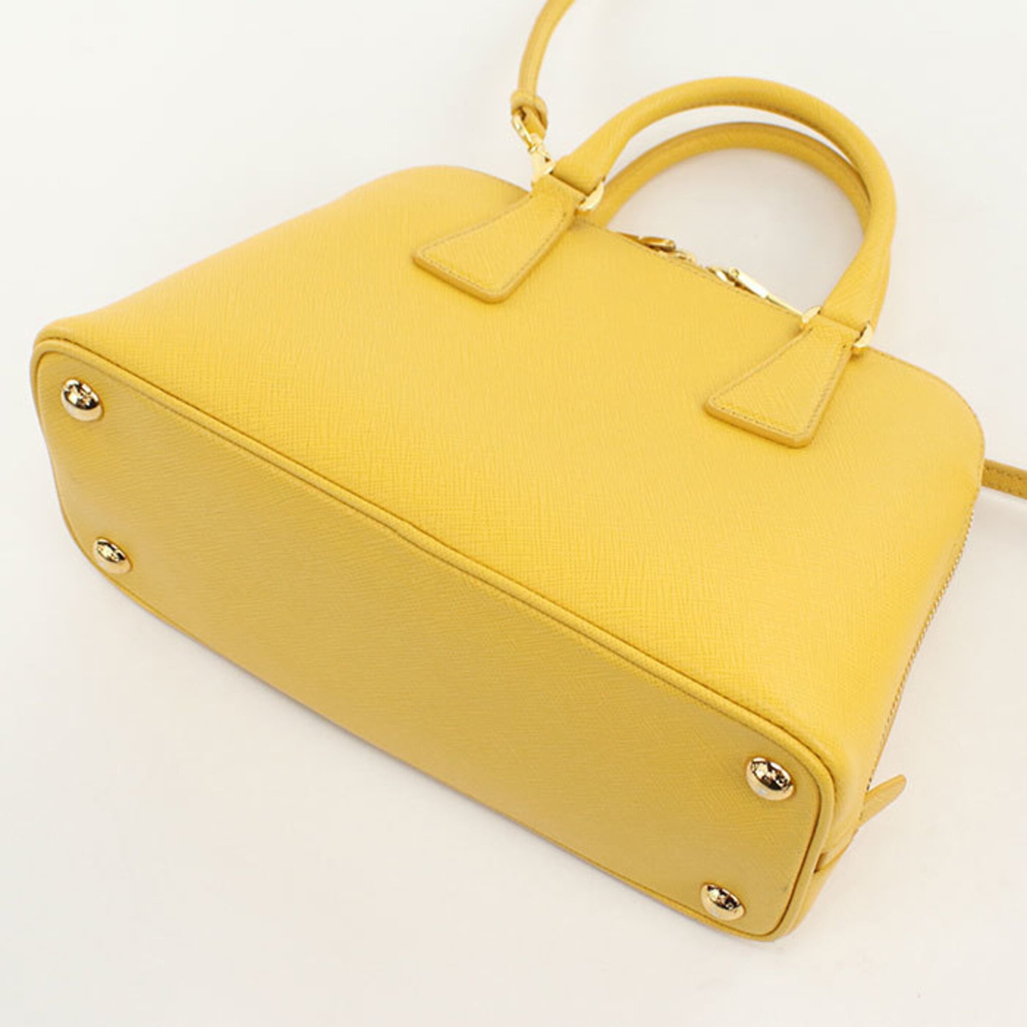Prada Yellow Leather Handbag (Pre-Owned)