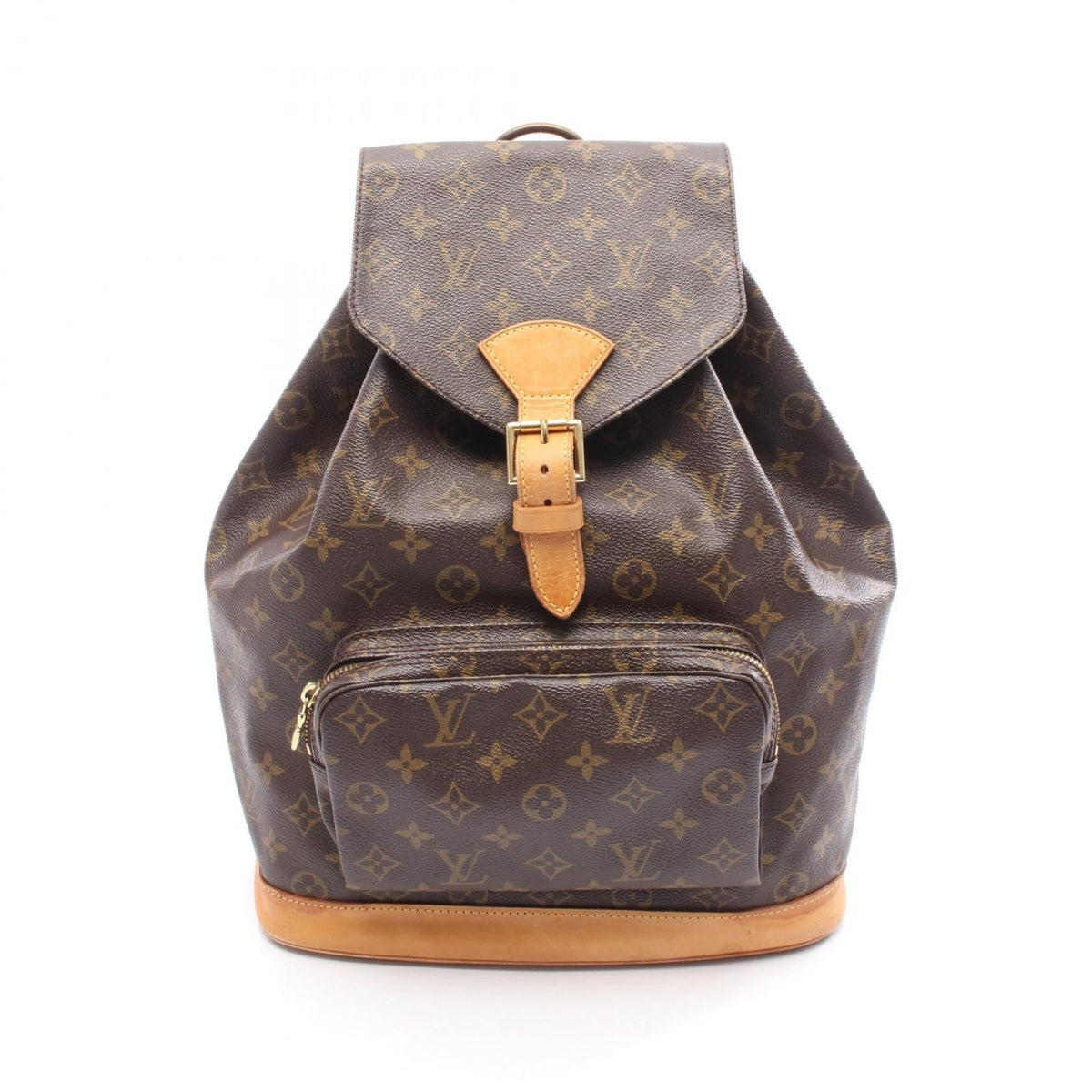 Louis Vuitton Brown Pvc Coated Canvas Monogram Leather Backpack (Pre-Owned)