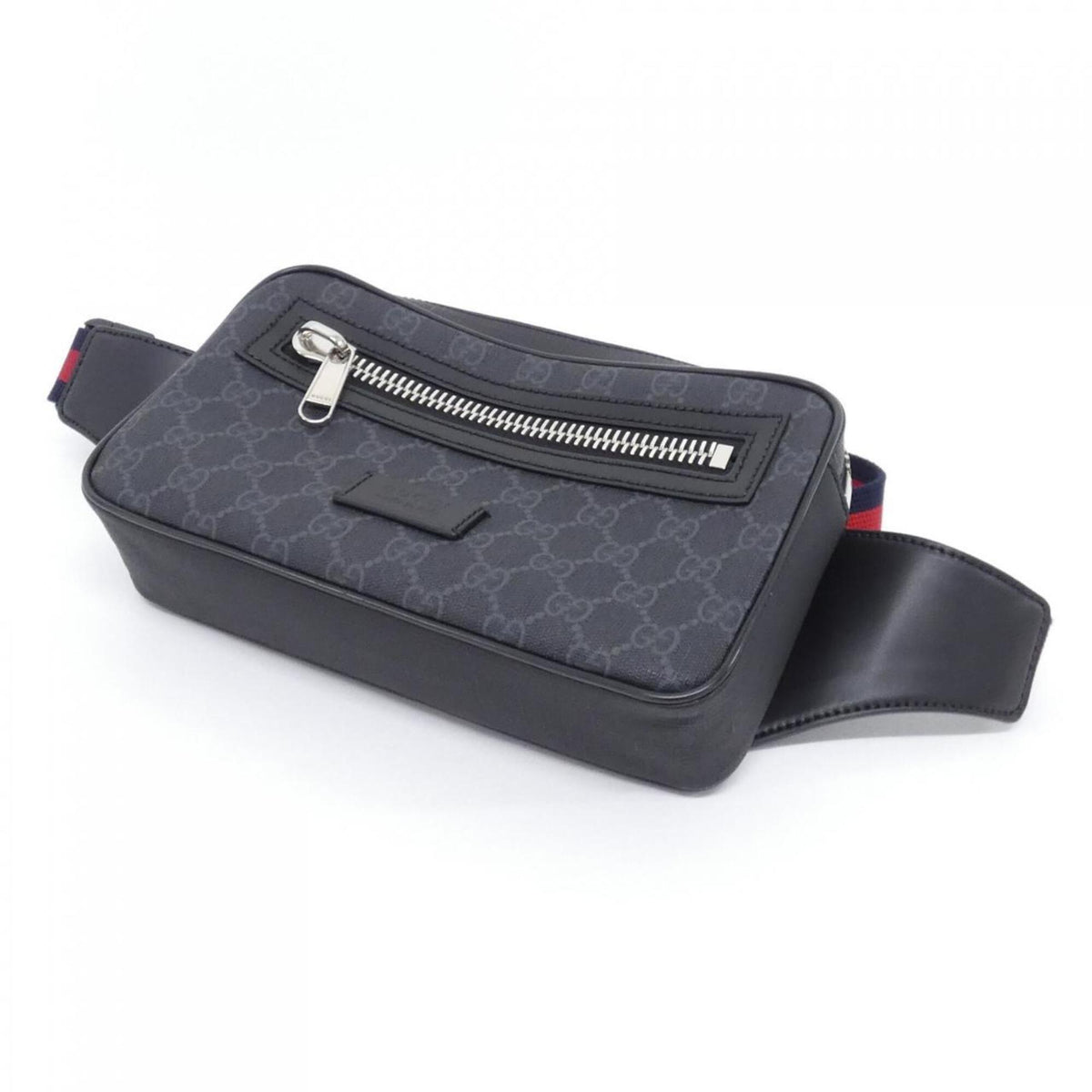 Gucci Black Gray Gg Supreme Canvas Fanny Pack (Pre-Owned)