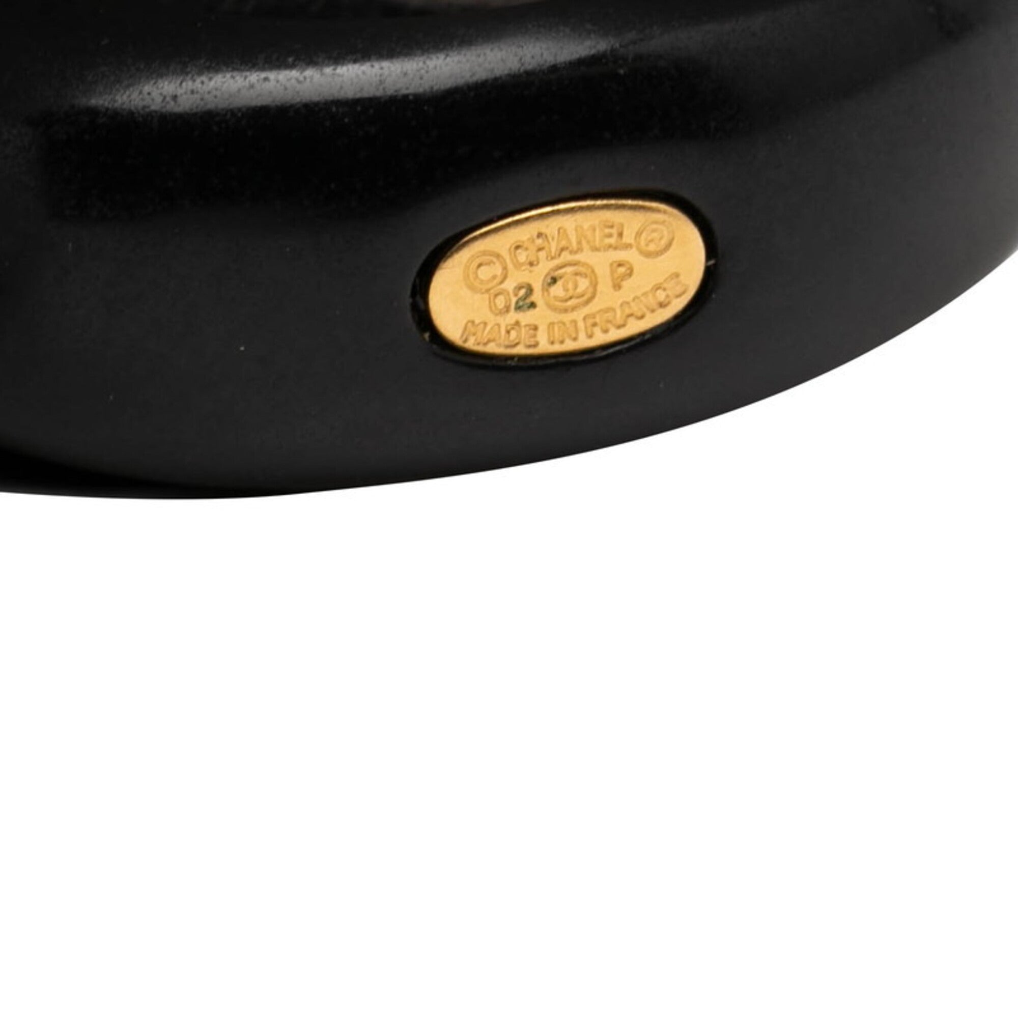 Chanel Black Plastic Band Ring (Pre-Owned)