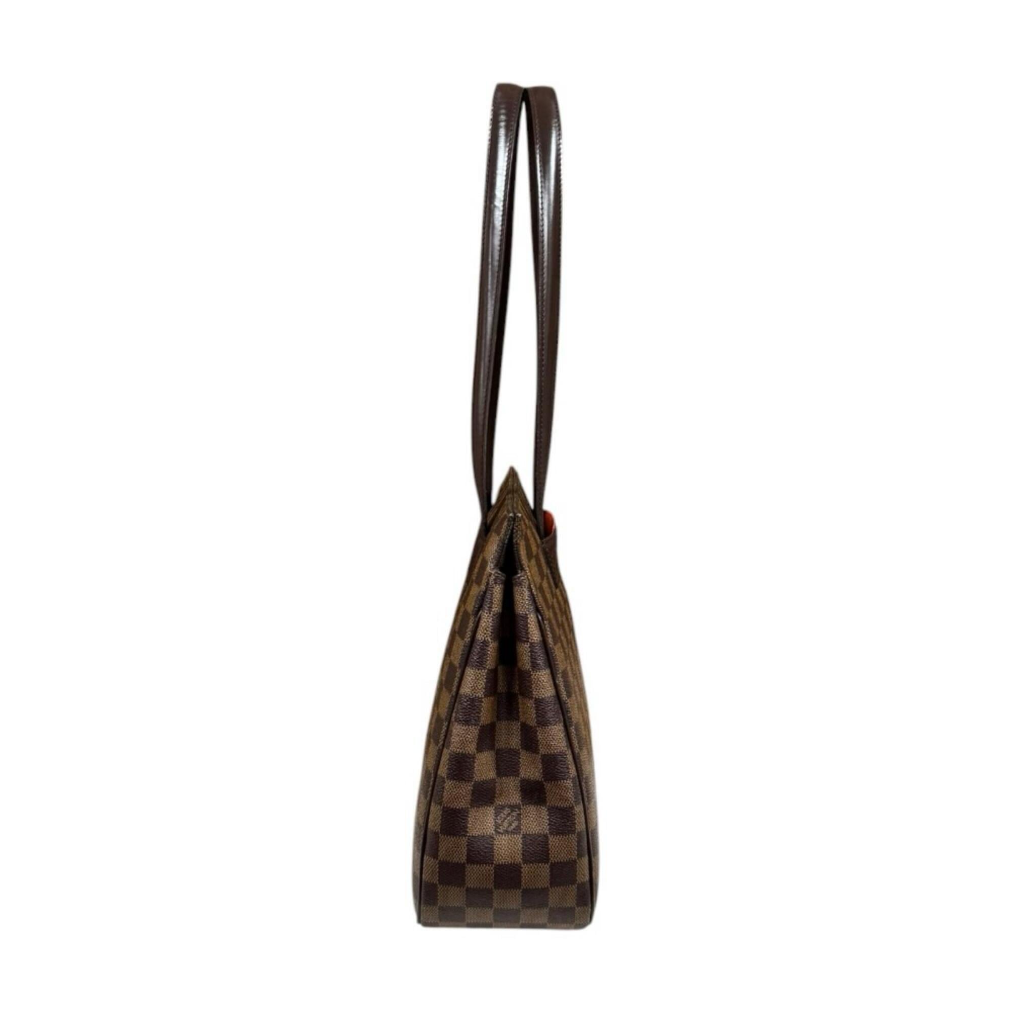 Louis Vuitton Damier Brown Damier Canvas Handbag Tote Bag (Pre-Owned)