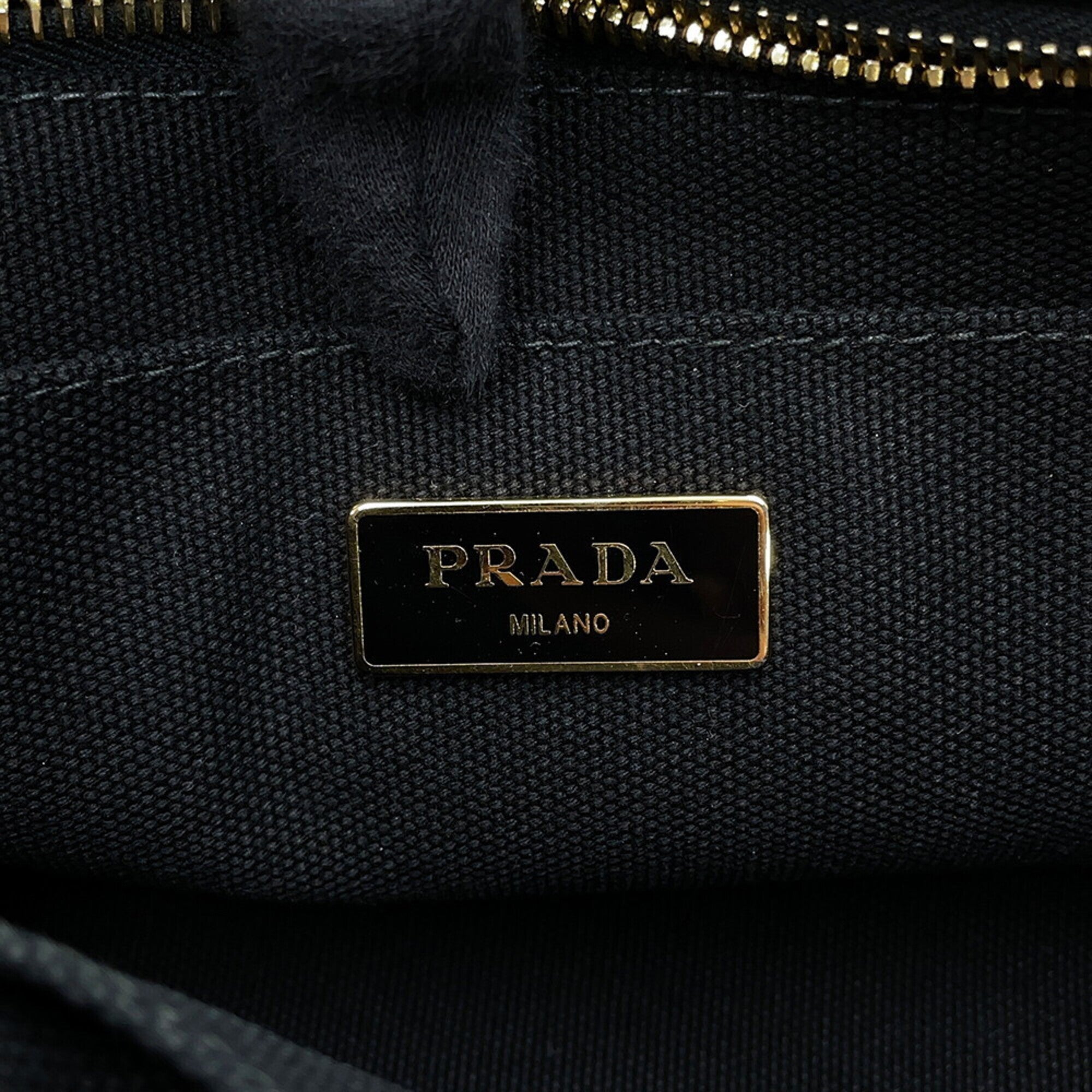Prada Black Canvas Tote Bag (Pre-Owned)