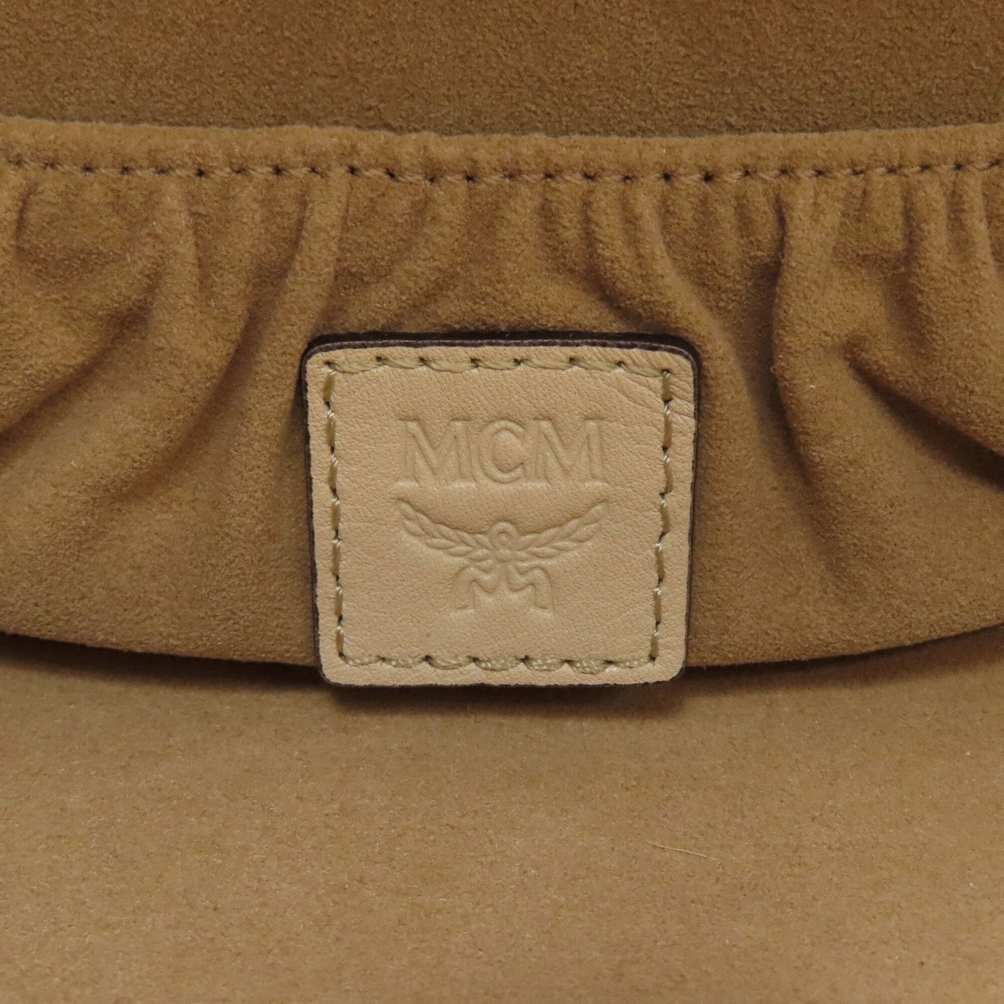Mcm Beige Pvc Handbag (Pre-Owned)