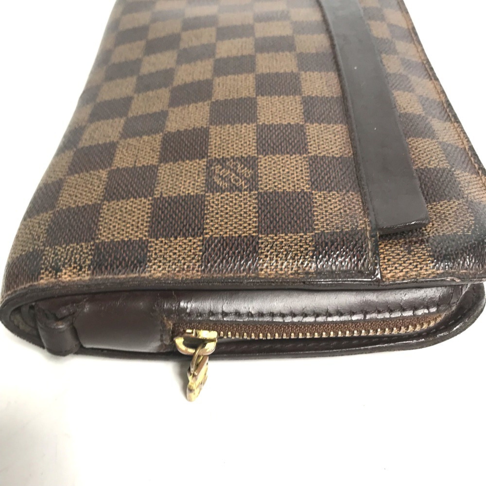 Louis Vuitton Brown Damier Canvas Ebene Damier Canvas Clutch Bag Pouch (Pre-Owned)
