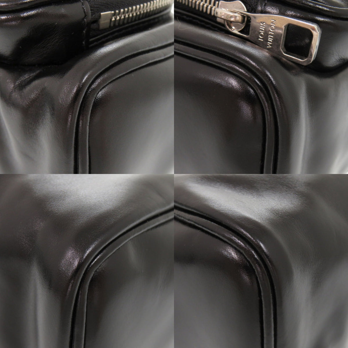 Louis Vuitton Black Leather Handbag (Pre-Owned)