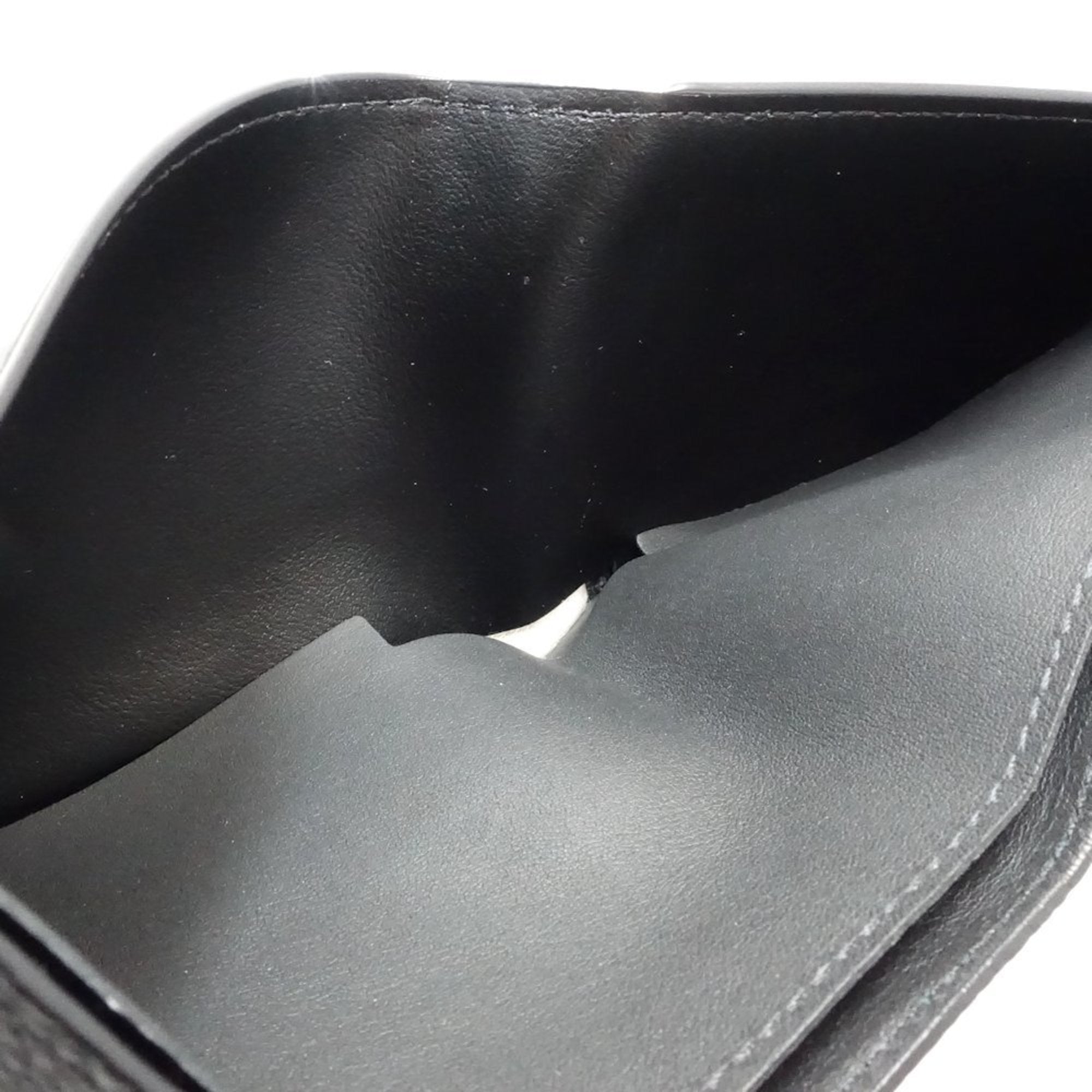 Louis Vuitton Black Leather Wallet (Bi-Fold) (Pre-Owned)
