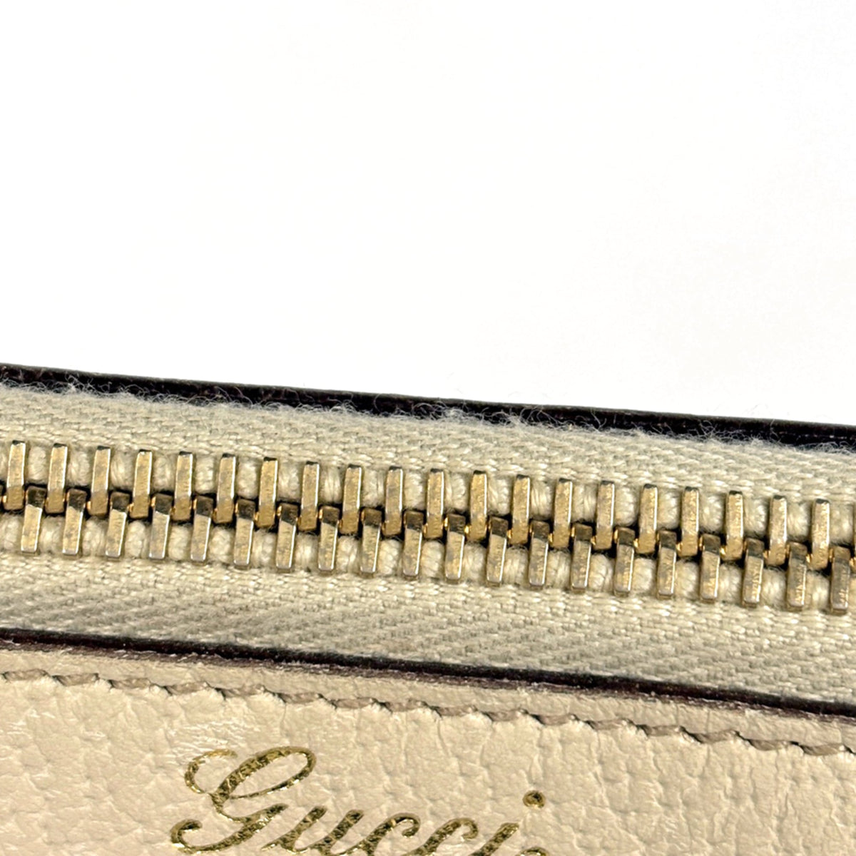 Gucci Abbey Beige Ivory Gg Canvas Leather Tote Bag (Pre-Owned)