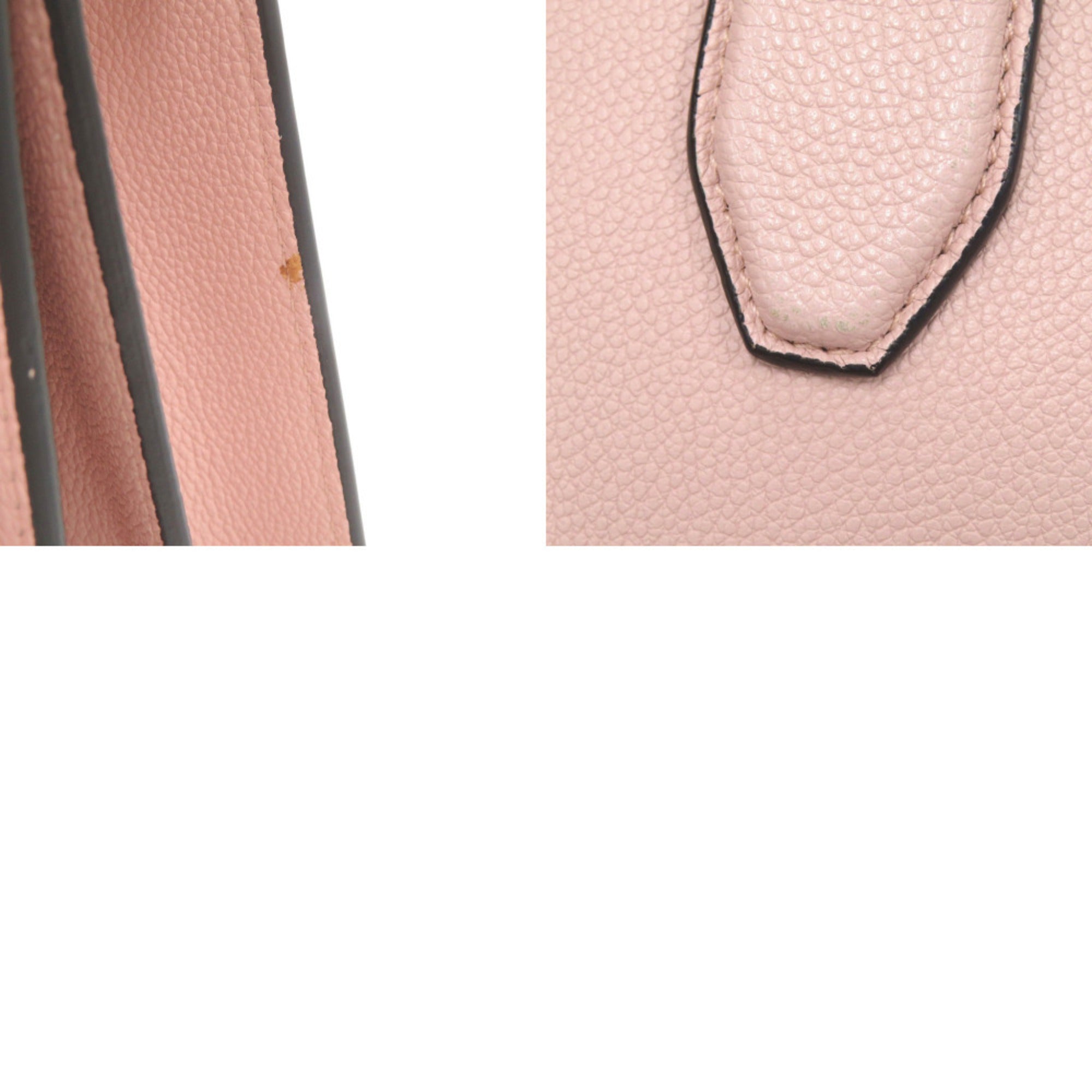 Bvlgari Pink Leather Handbag Shoulder Bag Tote Bag (Pre-Owned)