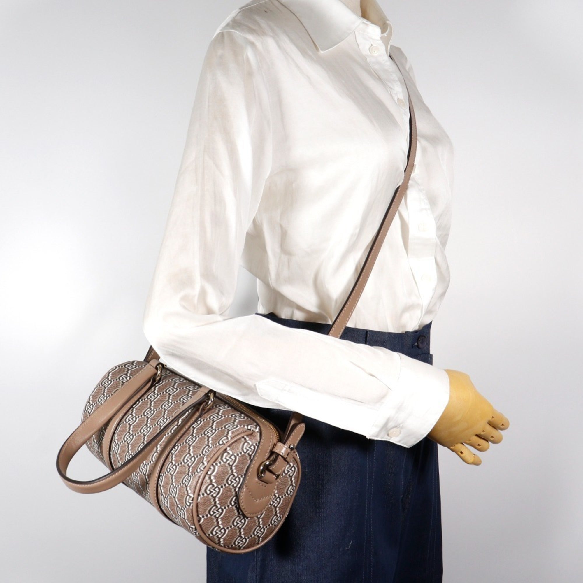Gucci Brown Pvc Leather Handbag (Pre-Owned)