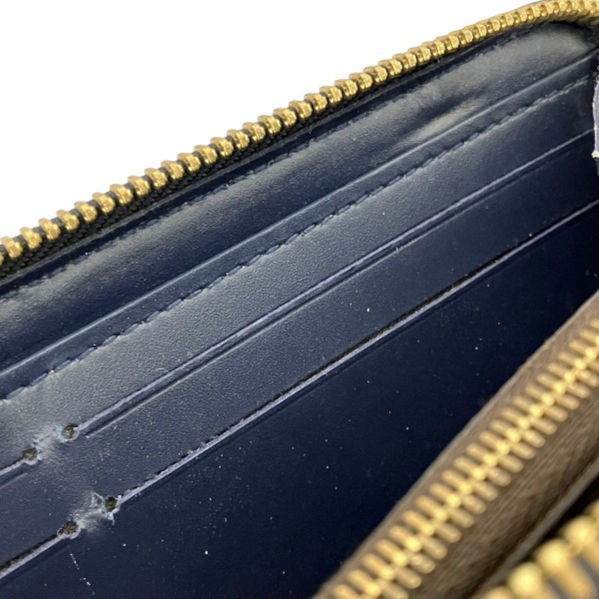Louis Vuitton Navy Blue Vernis Coin Purse/Coin Case (Pre-Owned)