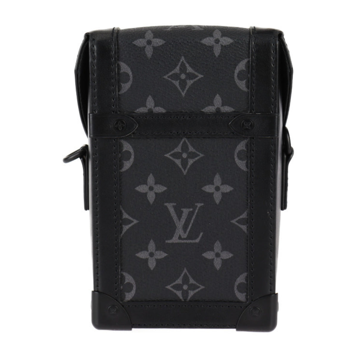 Louis Vuitton Black Gray Leather Pochette Pouch Shoulder Bag (Pre-Owned)